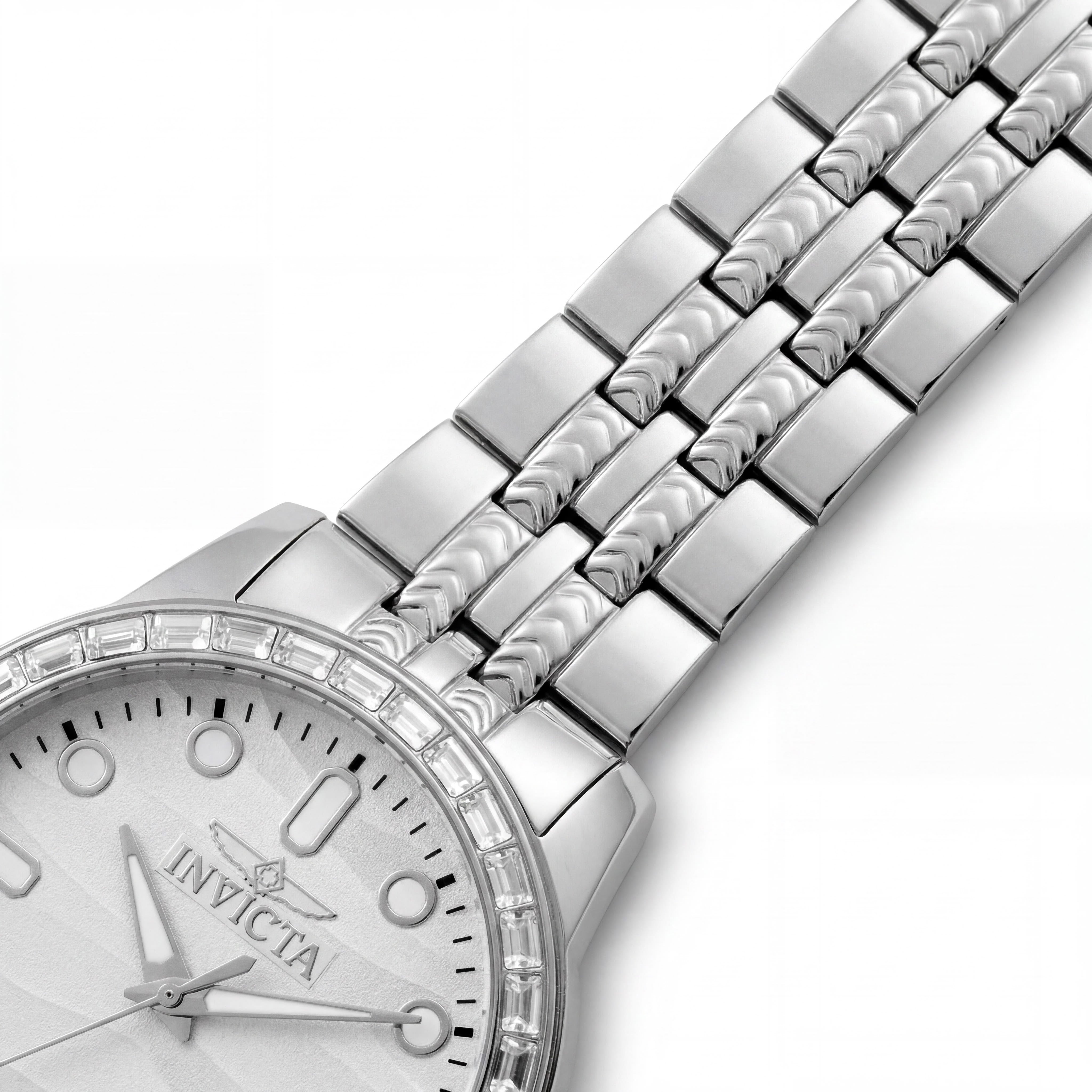 Invicta Celestial 50194 Unisex Stainless Steel Bracelet Silver Dial Quartz 43mm Watch, Photo 3