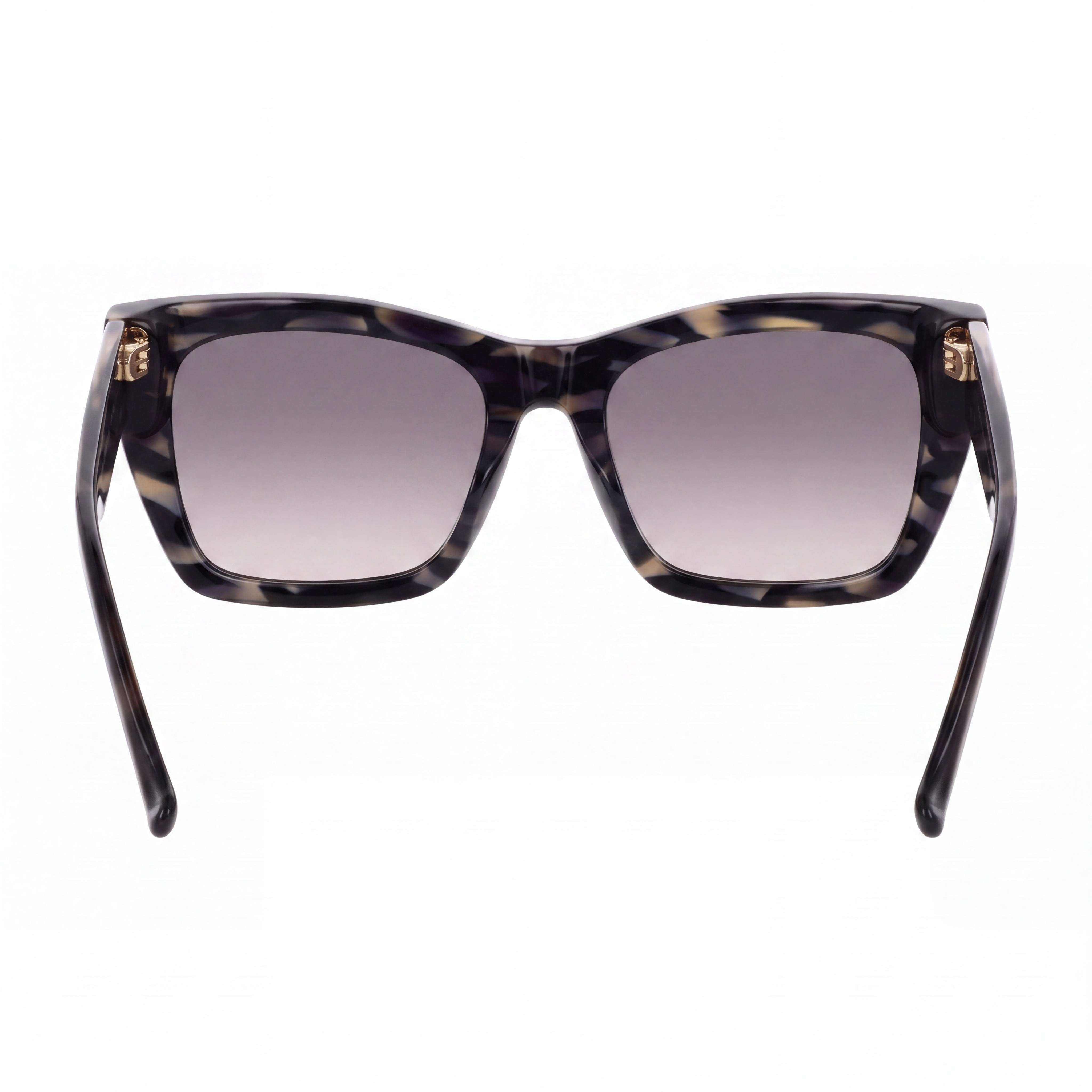 Donna Karan Women's Do519s Acetate Sunglasses with Grey Horn Frame and Smoke Gradient Lenses 55-19-140, Photo 3