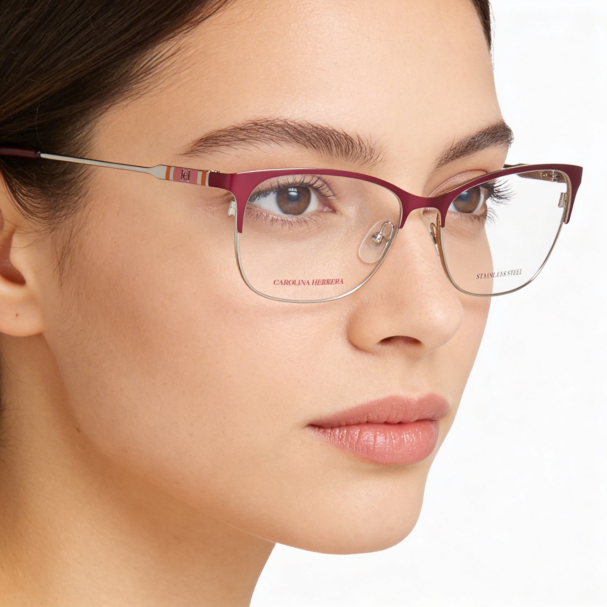 Carolina Herrera Ch 0074 Women's Gold Cherry Stainless Steel Frame Polycarbonate Eyewear 53mm, Photo 4