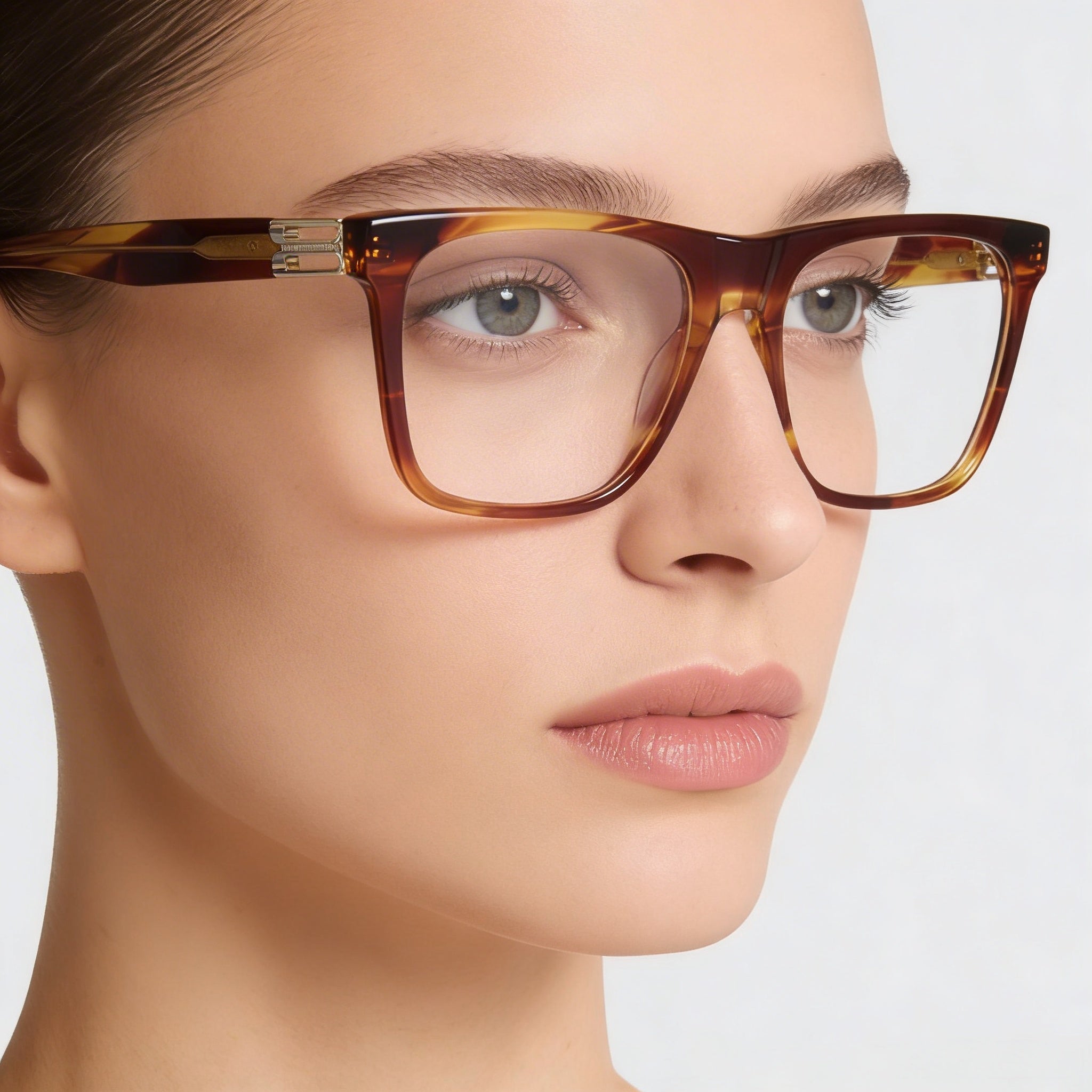 Victoria Beckham Vb2679 Ophthalmic Eyeglasses Frame for Women in Striped Brown, Size 53-17-140, Photo 4