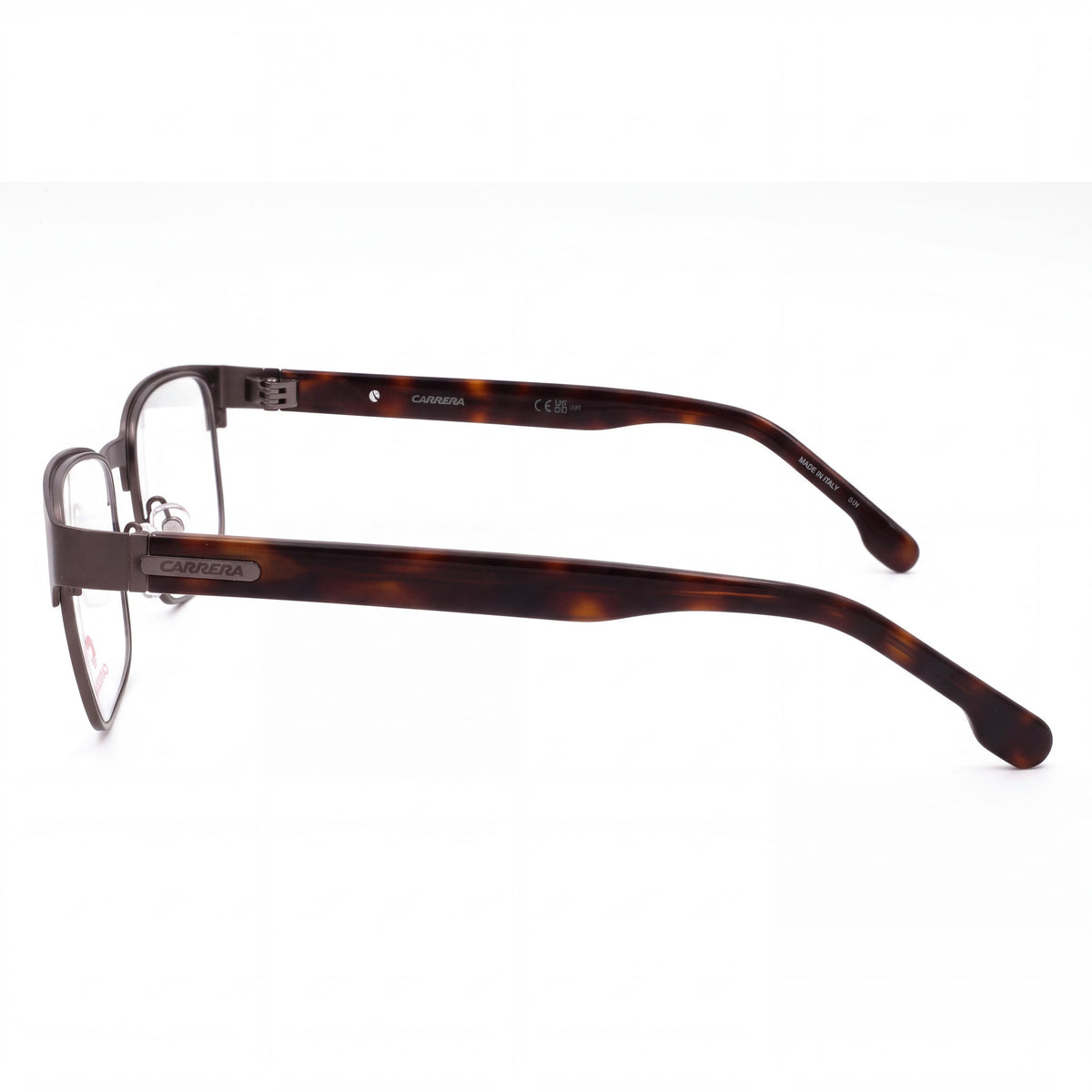 Carrera Carrera 8891 Gafas de hombre, montura de metal rutenio oscuro Habana, lentes transparentes, tamaño 56mm, Photo 4