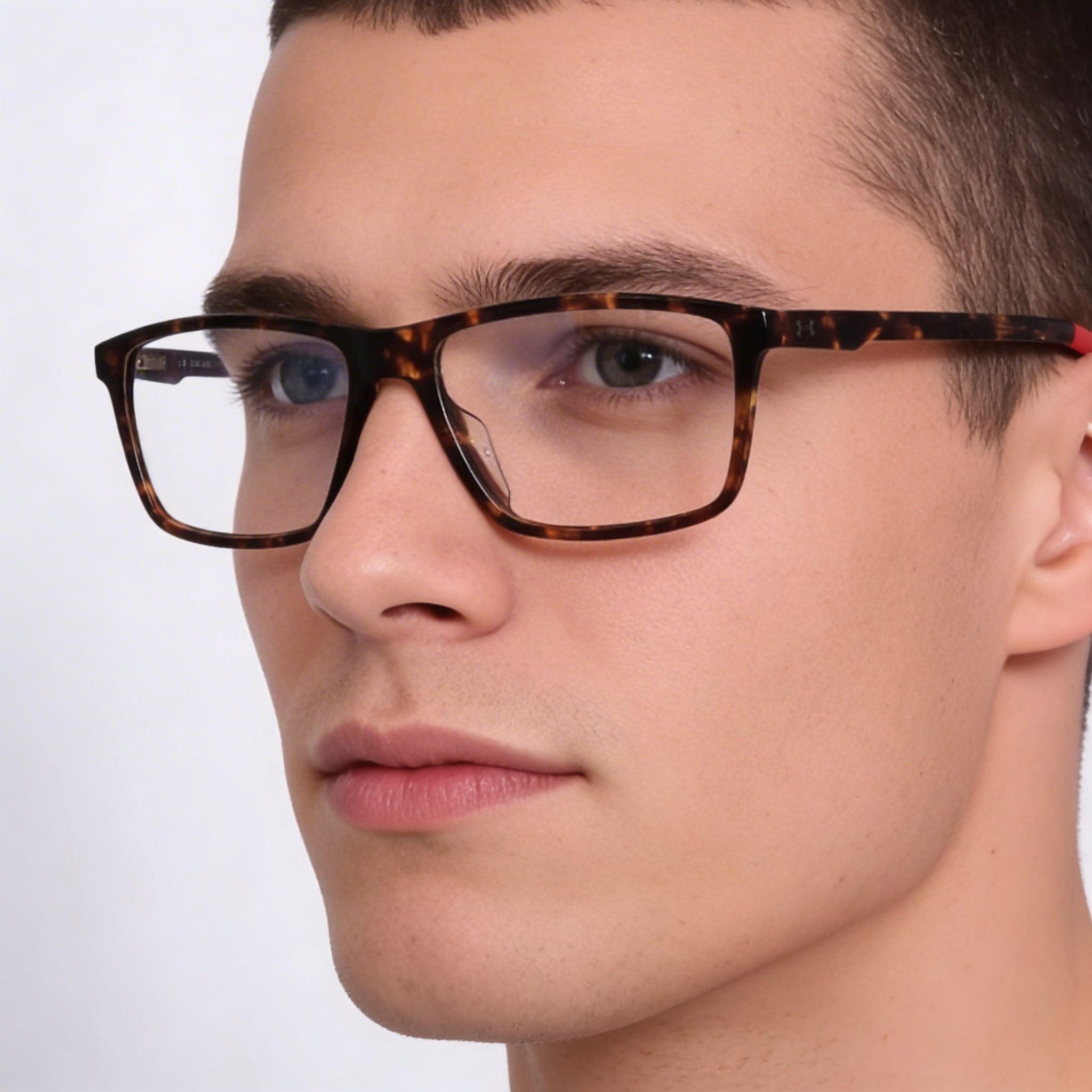Under Armour Ua 5019 Men's Havana Plastic Optical Eyeglasses with Havana Demo Lenses 55mm, Photo 4