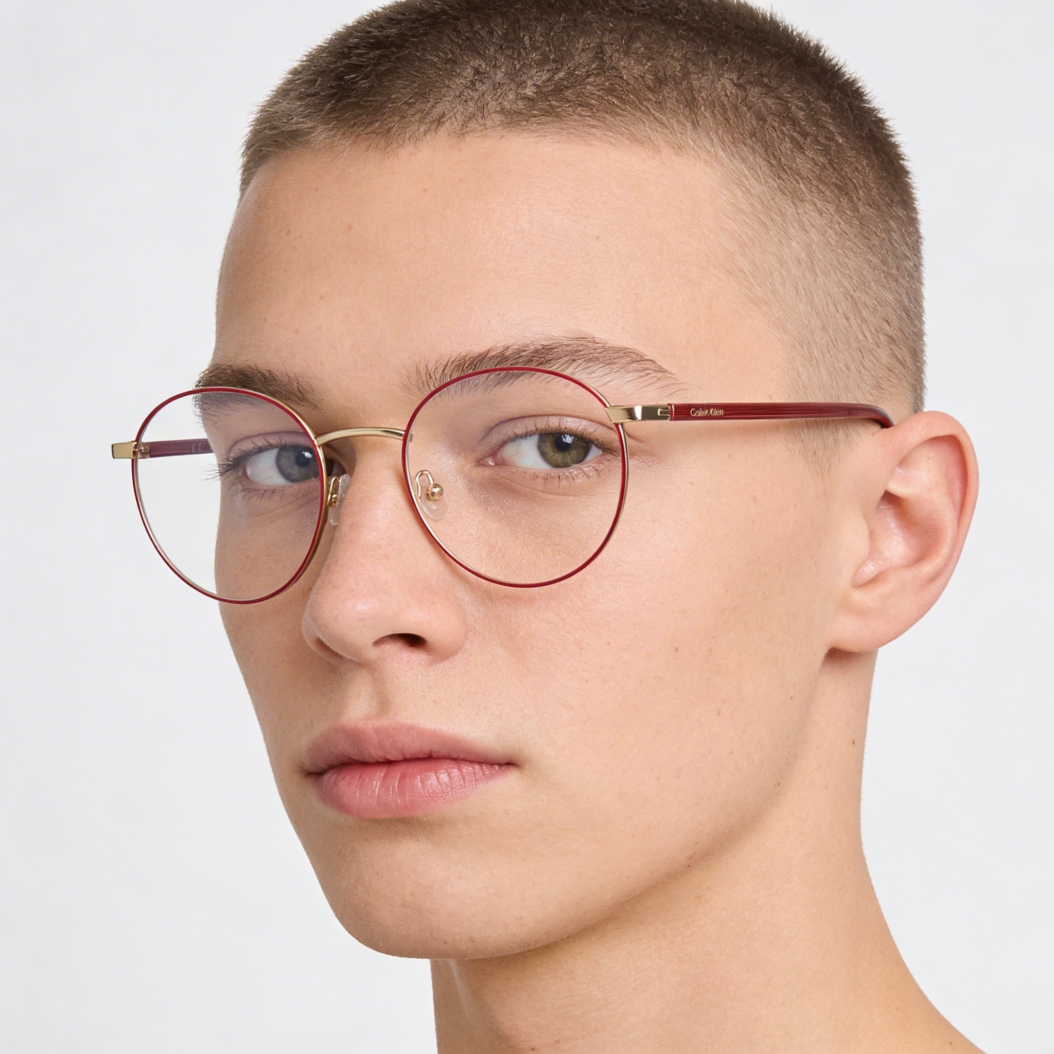 Calvin Klein Ck23106 Unisex Eyeglasses featuring a Rose Metal Frame and Rose Lenses, Size 51mm, Photo 4