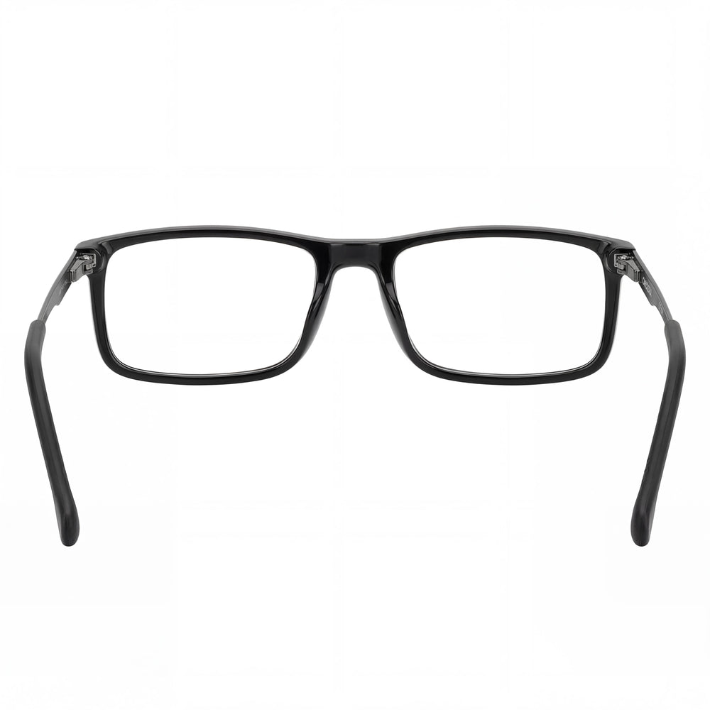 Gafas Carrera Modern unisex negras, armazón rectangular de propionato de celulosa inyectado, 54-16-145