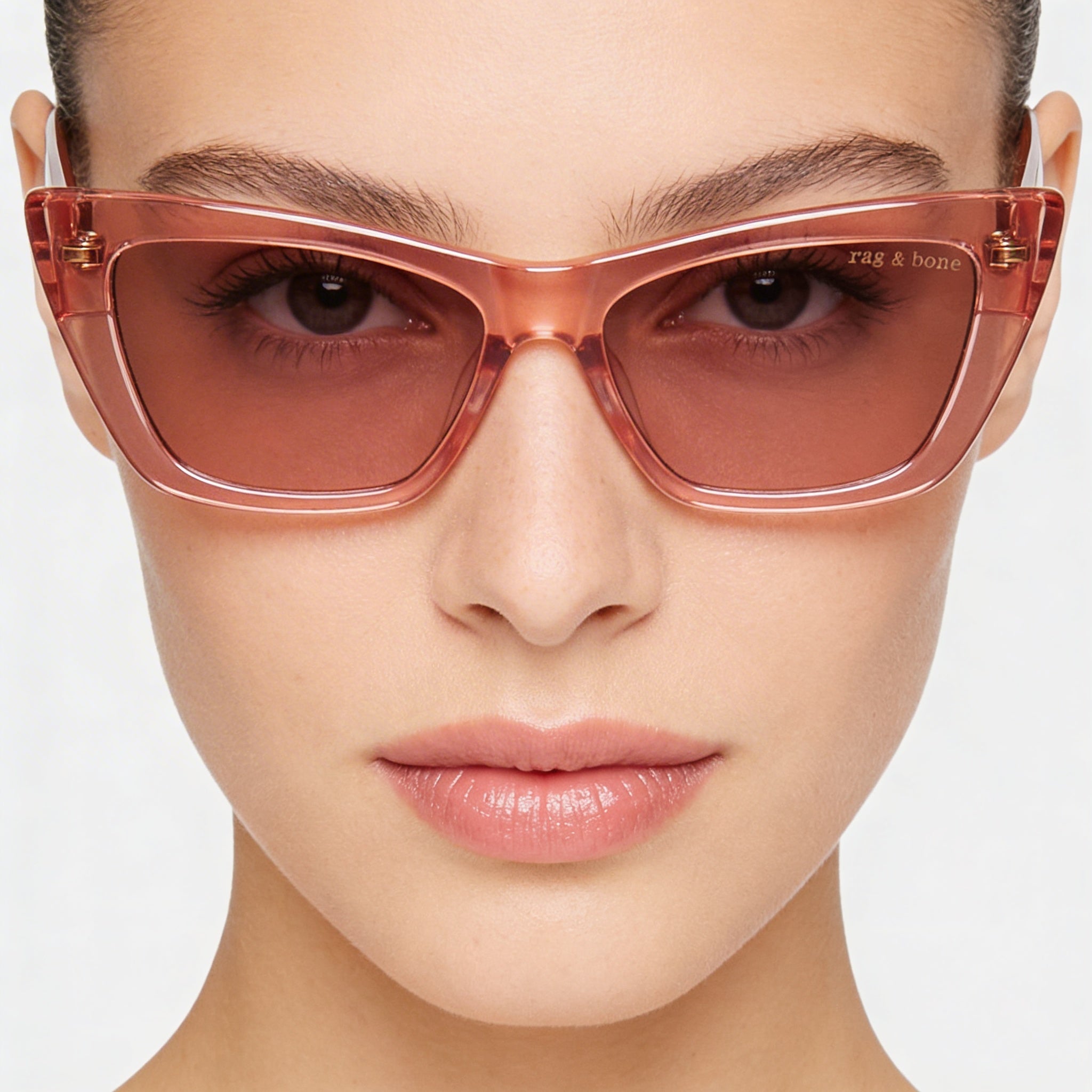 rag & bone Casual Women’s Pink Acetate Frame with Burgundy Lenses UV Protected Lightweight RX-Able 53mm Sunglasses, Photo 4