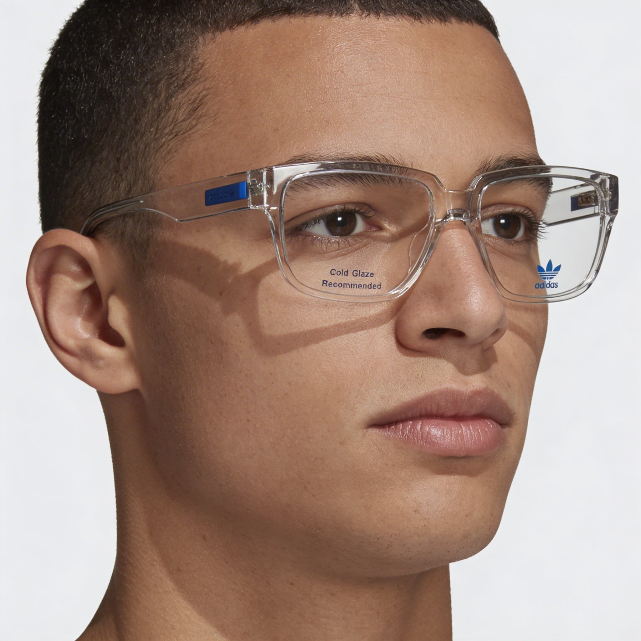 Monturas ópticas adidas Originals Modern de plástico transparente para hombre con lentes transparentes, ancho de lente de 55 mm, Photo 3