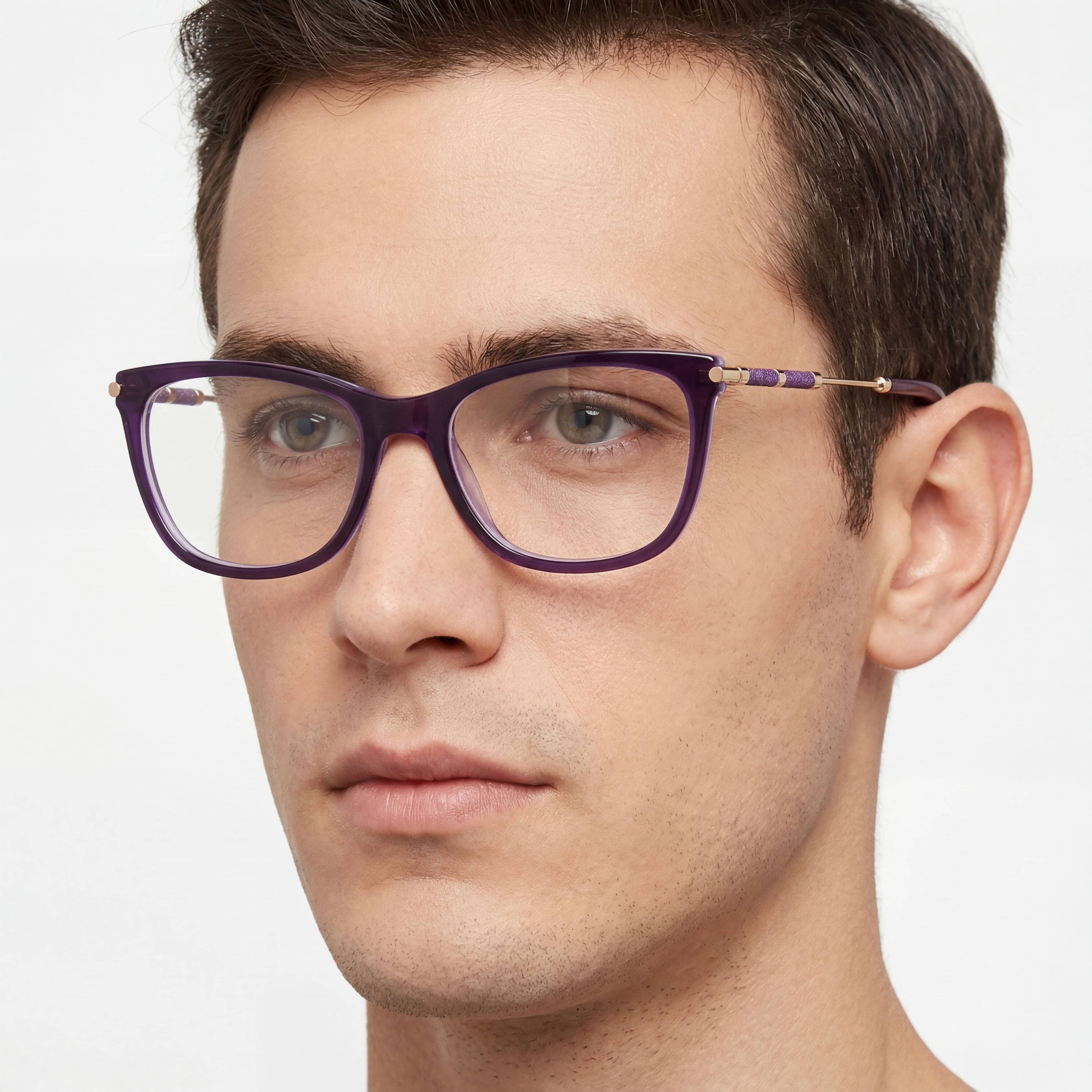Carolina Herrera Her 0151 Men's Multicolored Acetate Frame Violet Gold Polycarbonate Lenses 54mm, Photo 4