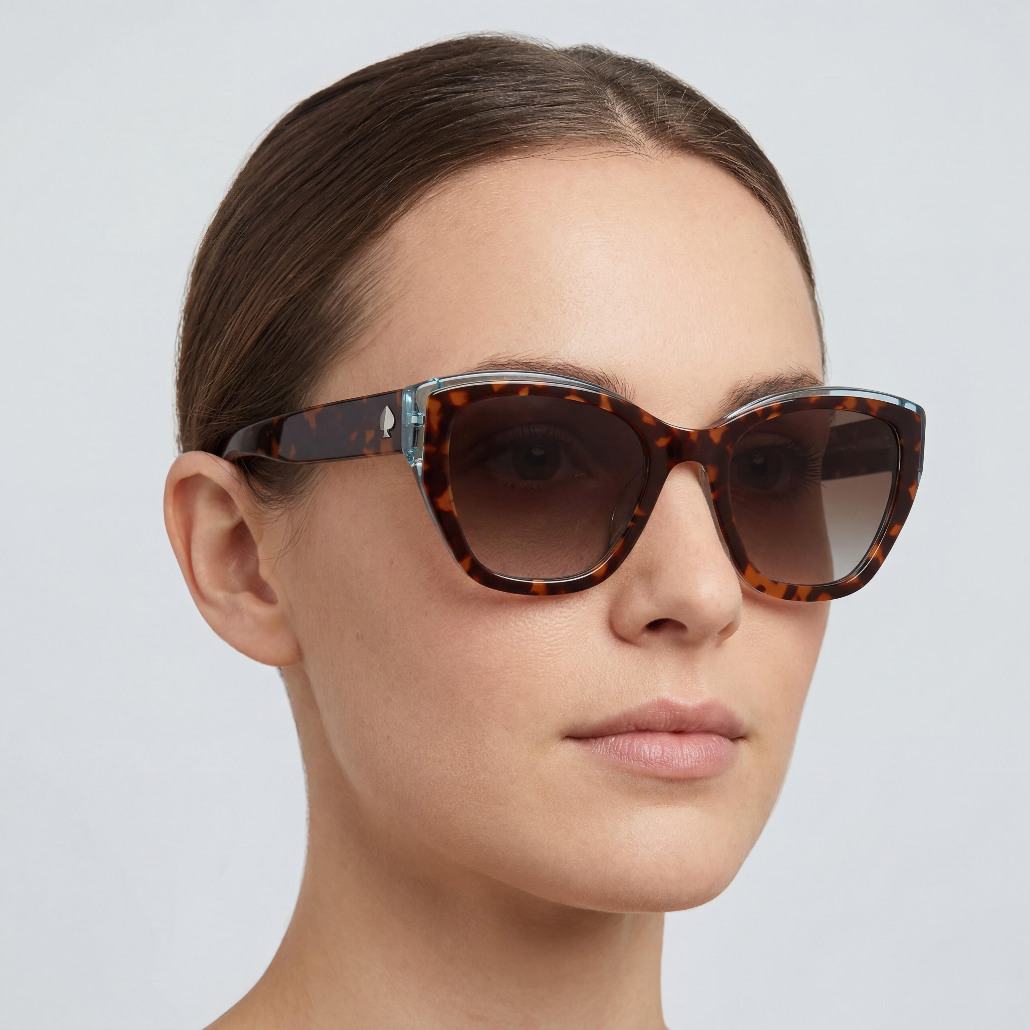 kate spade new york Yolanda/S Women's Cat Eye Havana Brown Plastic Brown Shaded Polarized UV Sunglasses 51mm, Photo 5