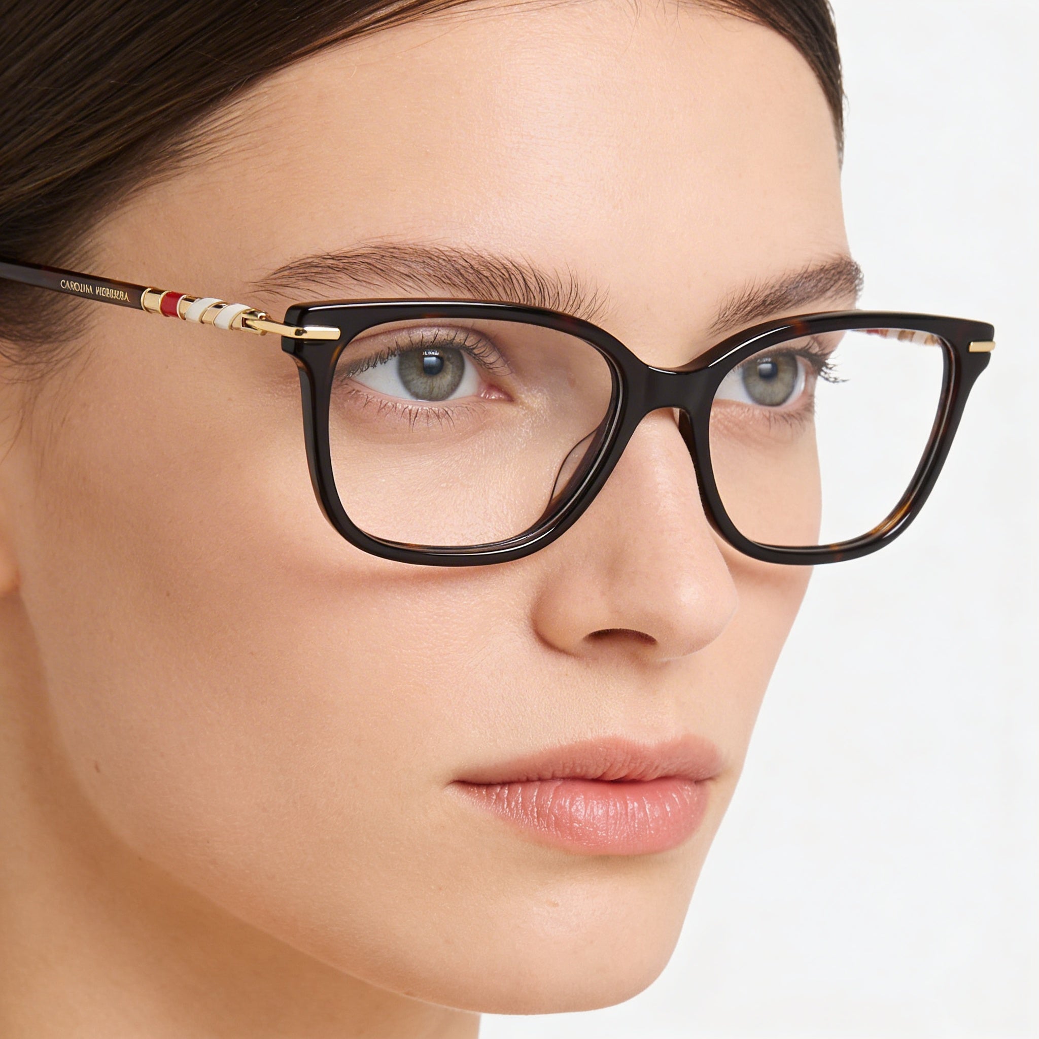 Carolina Herrera Her 0097 Gafas de sol unisex con montura de plástico Havana y lentes de policarbonato polarizadas 54 mm, Photo 4