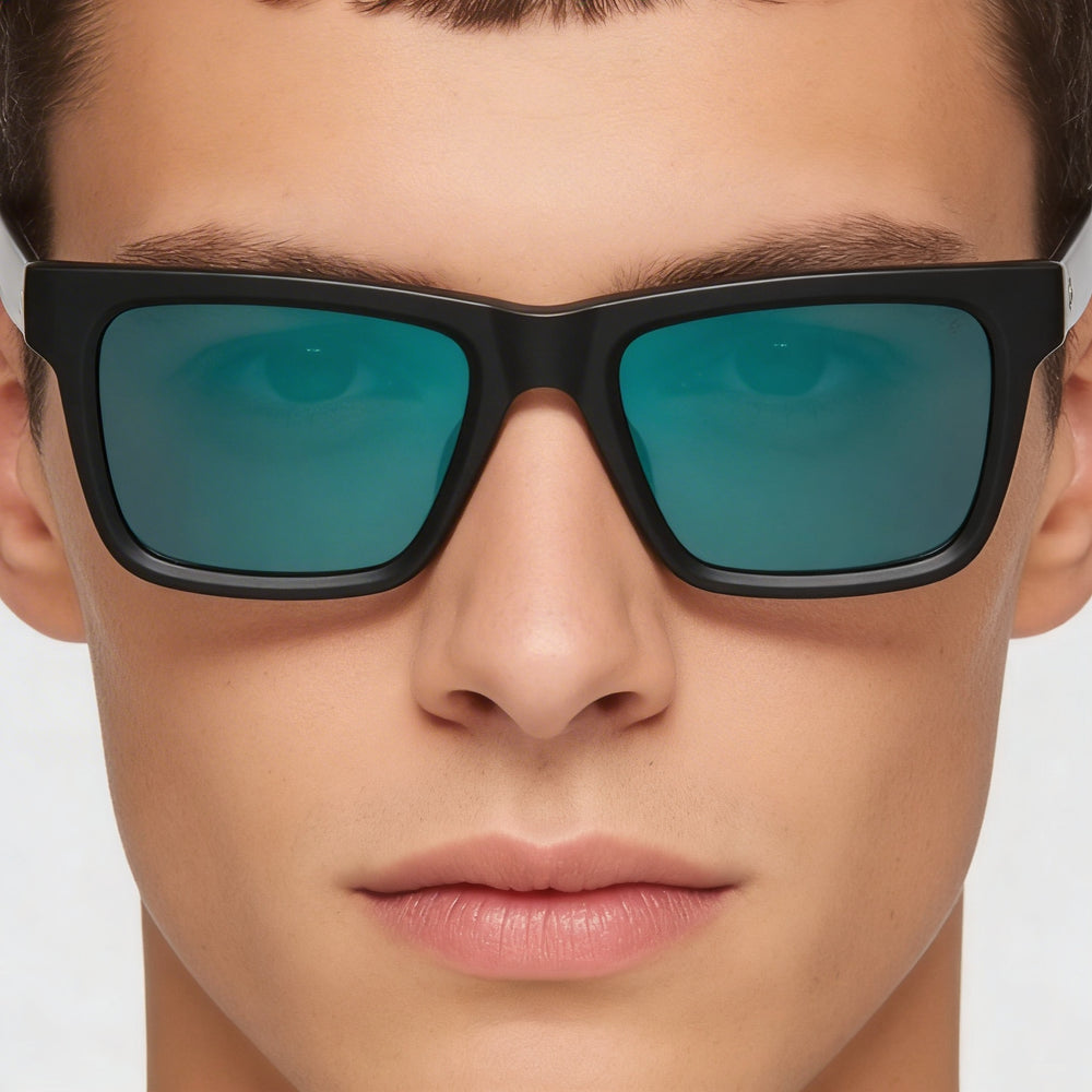 Gafas de sol de hombre rag & bone Modern Heritage con montura verde negro mate y lentes negro mate de ACETATO ECOLÓGICO con protección UV de 54 mm