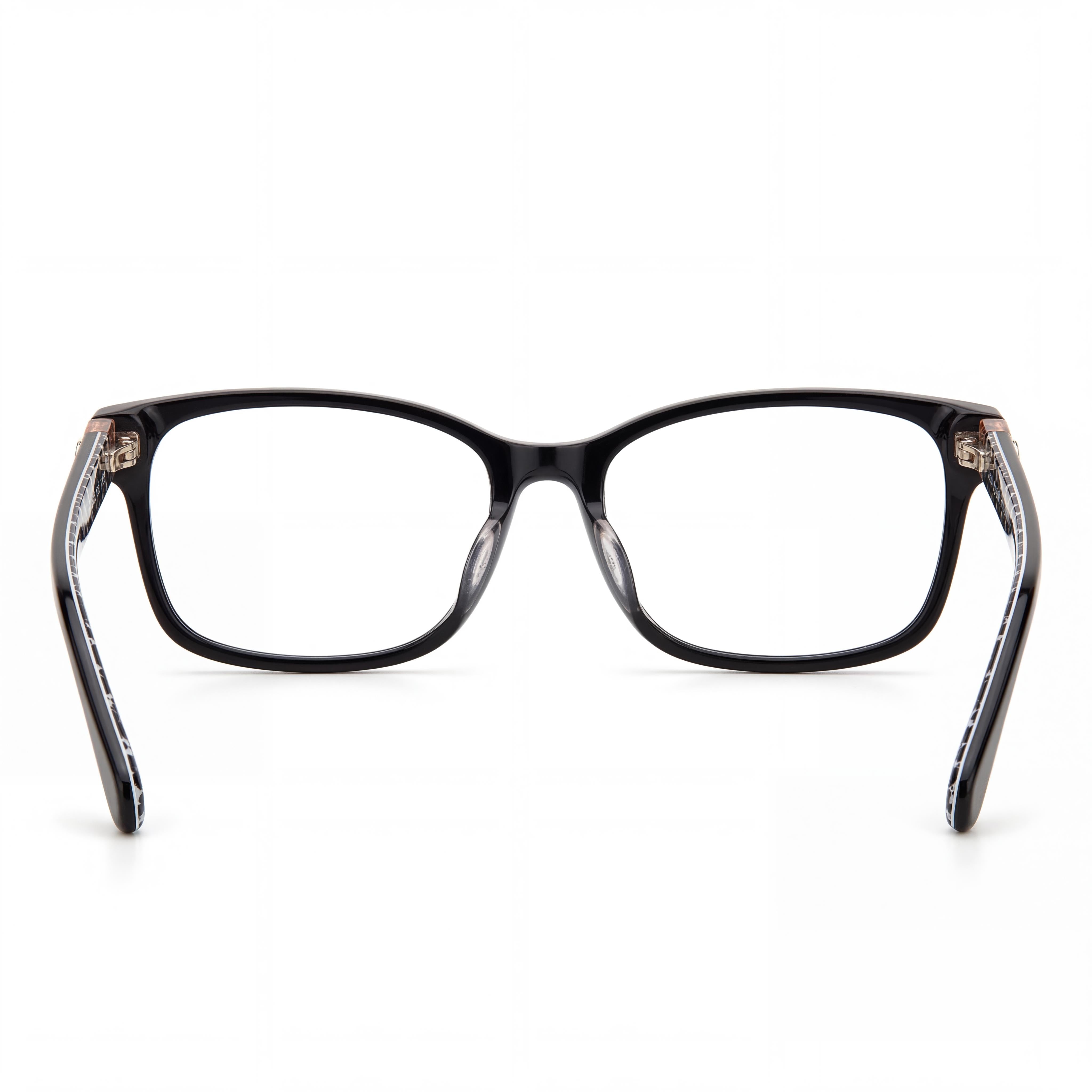 kate spade new york Women's Rectangular Acetate Optical Eyeglasses Frame Black Pink 53-16-145mm, Photo 2