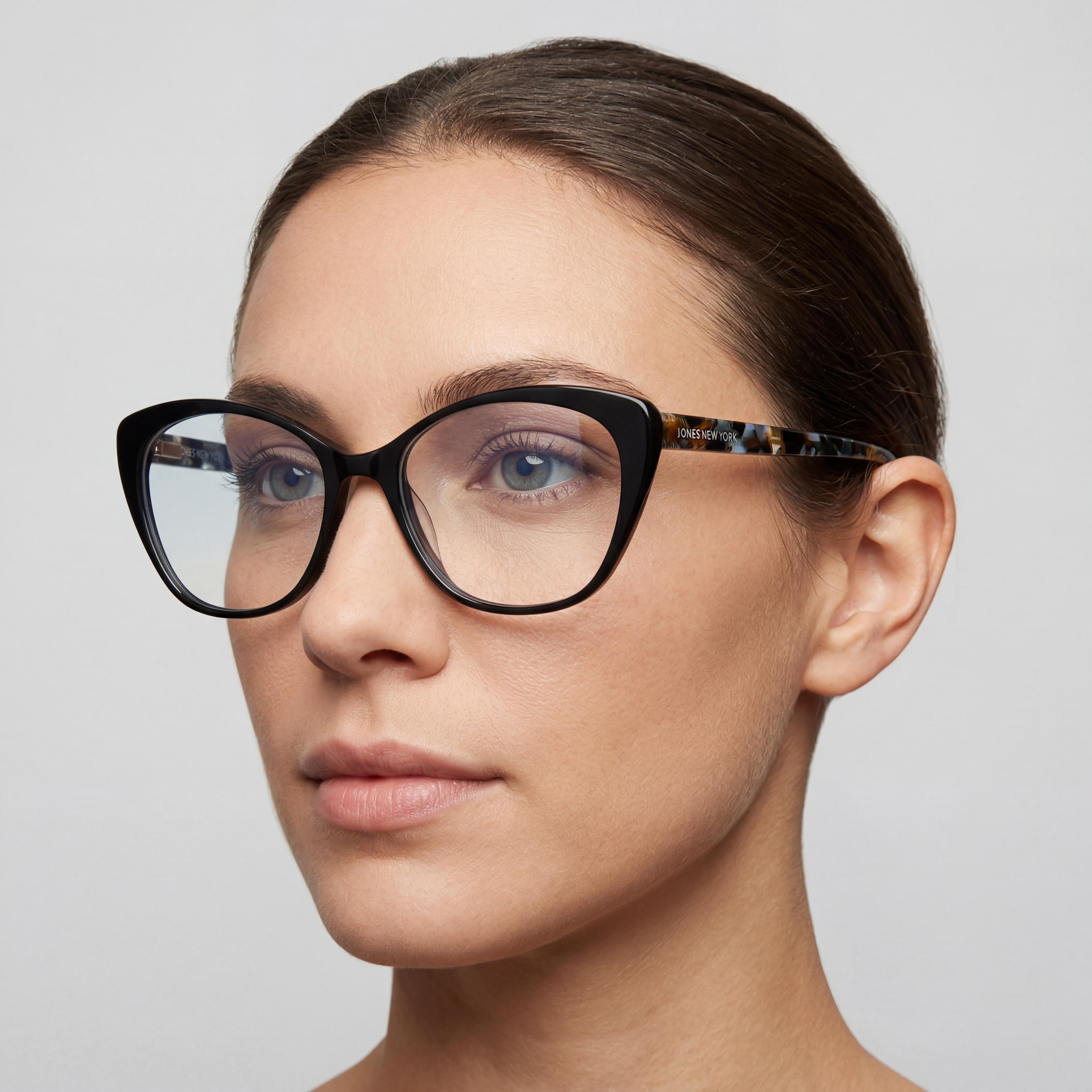 Jones New York Women's Cat Eye Black Plastic Frame Polarized UV Protected Sunglasses Lens Width 57mm, Photo 3