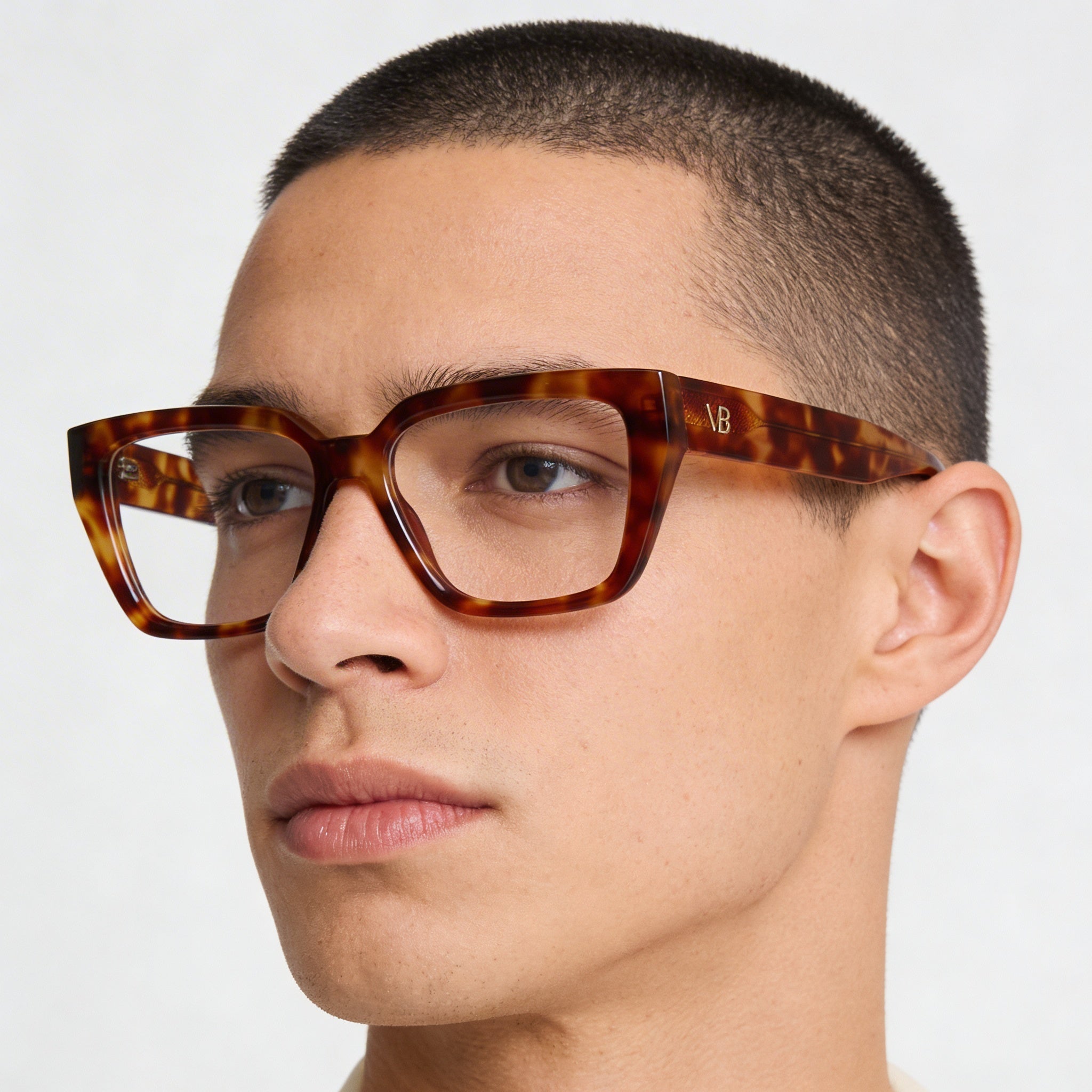 Victoria Beckham Modern Men’s Acetate Optical Frames in Blonde Havana Color, 54mm Lens Width, Photo 4