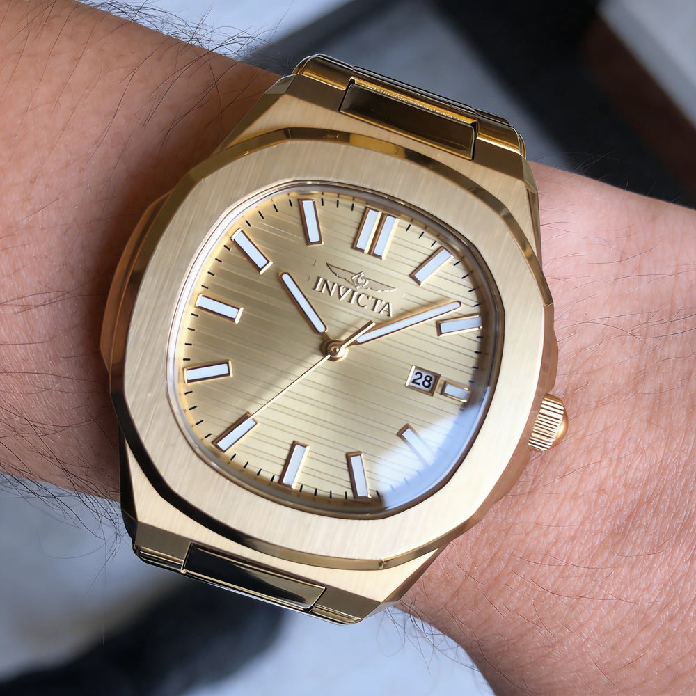 Invicta Speedway 48520 Unisex Gold-Tone Stainless Steel Quartz Bracelet Watch 41mm, 5 ATM Water Resistant