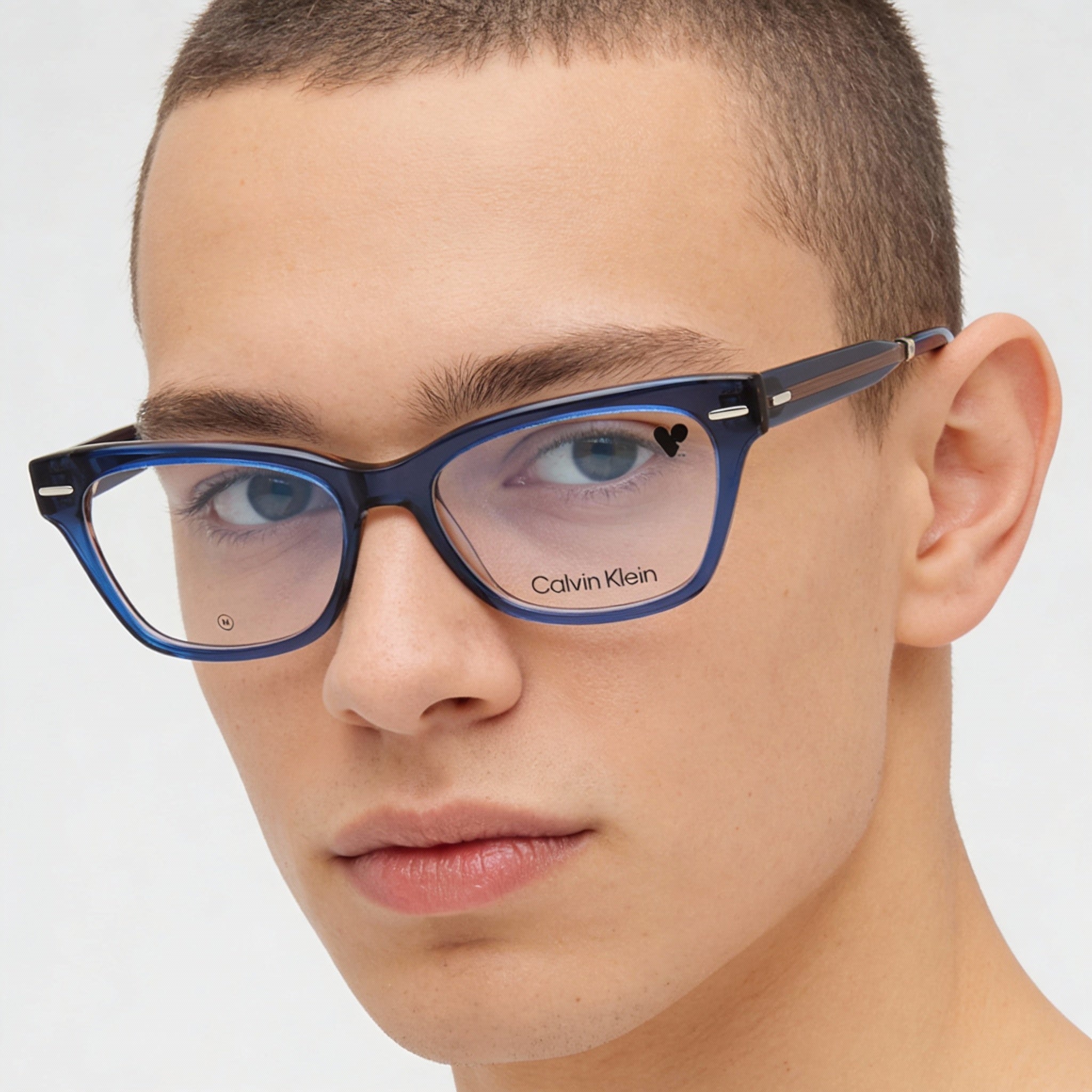Calvin Klein Ck23512 Unisex Metal Frame Sunglasses with Blue Nude Lenses and Frame, Size 52-16-140, Photo 3