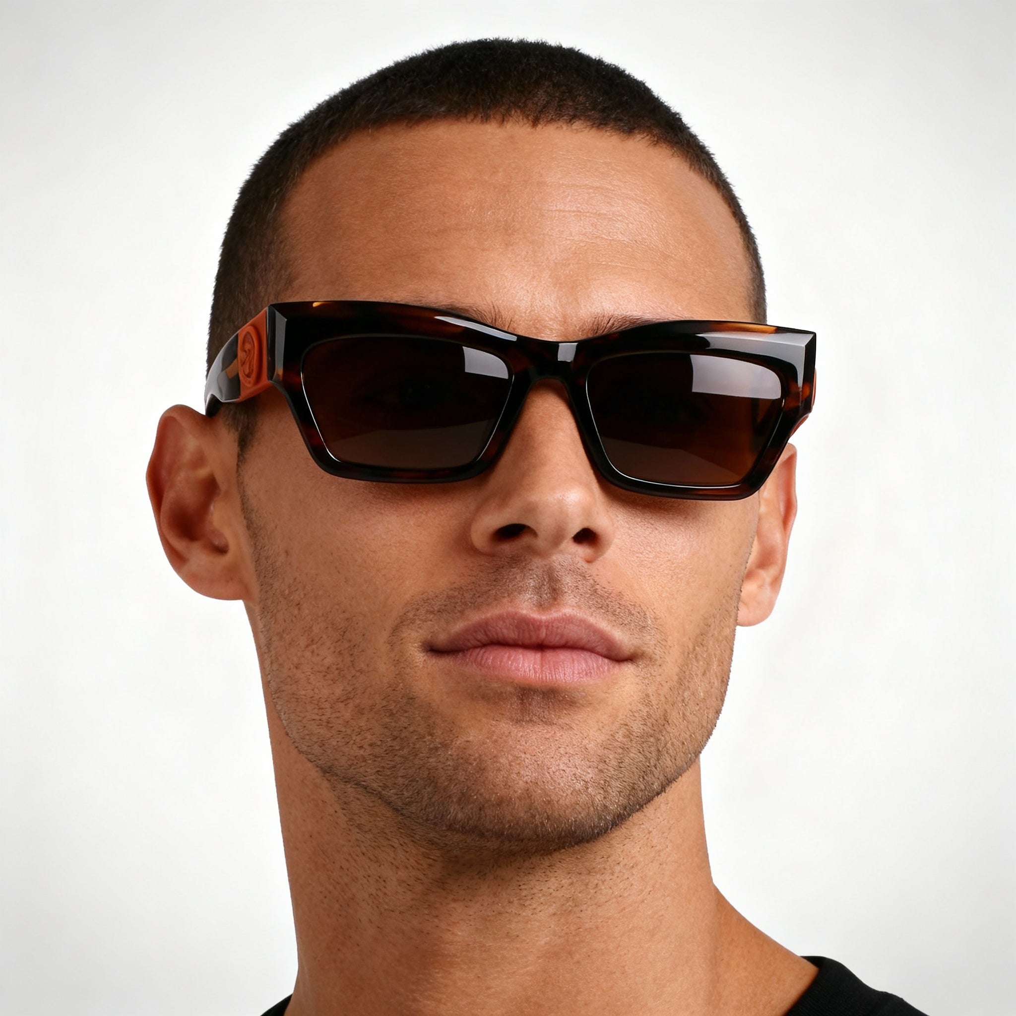 Longchamp LO763S Modern Men's Modified Rectangle Sunglasses, Striped Brown Frame & Lens, 53-18-140, Photo 4