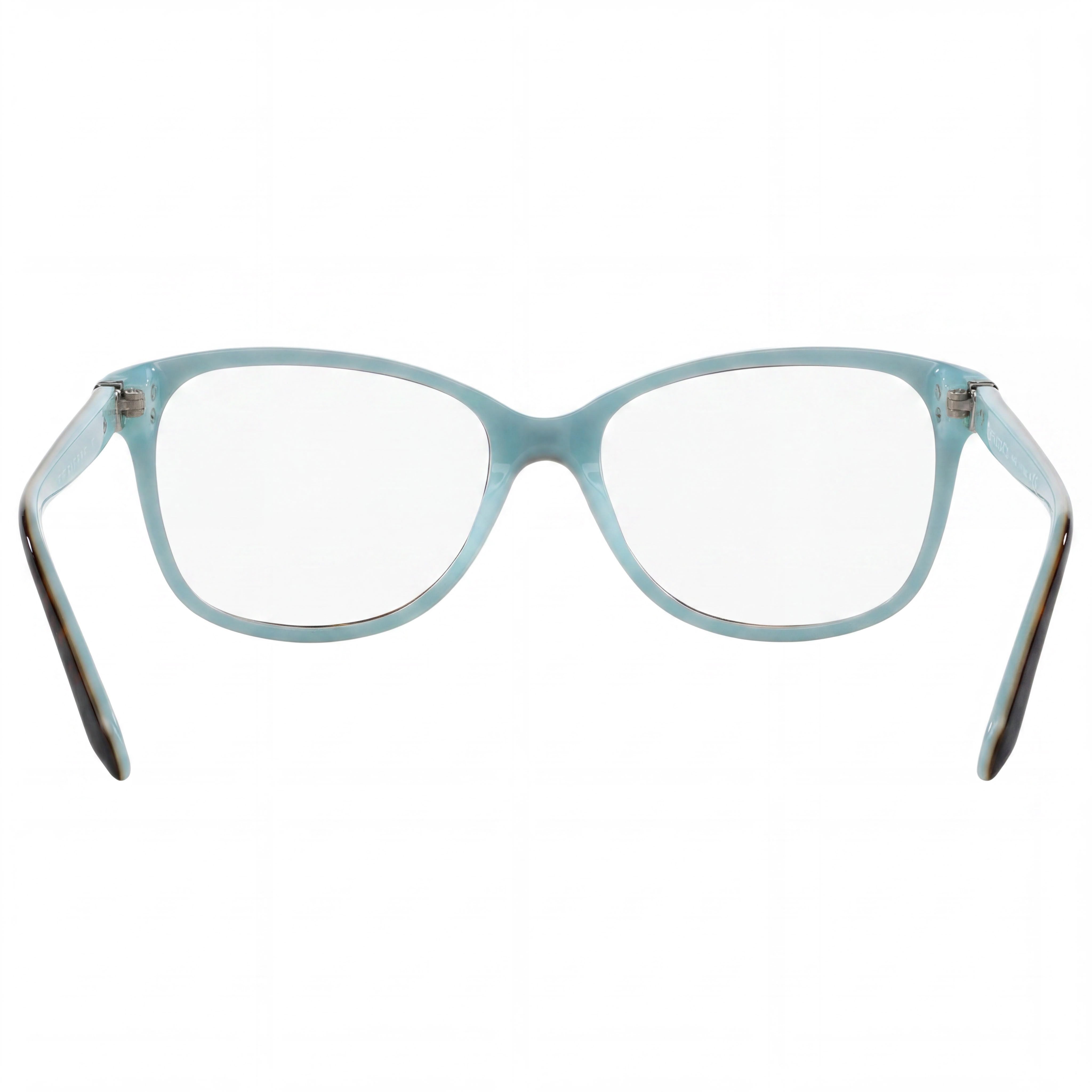 Tiffany & Co. TF 2097 Women's Havana on Tiffany Blue Plastic Full Rim Square Eyeglasses 52-16-135, Photo 4