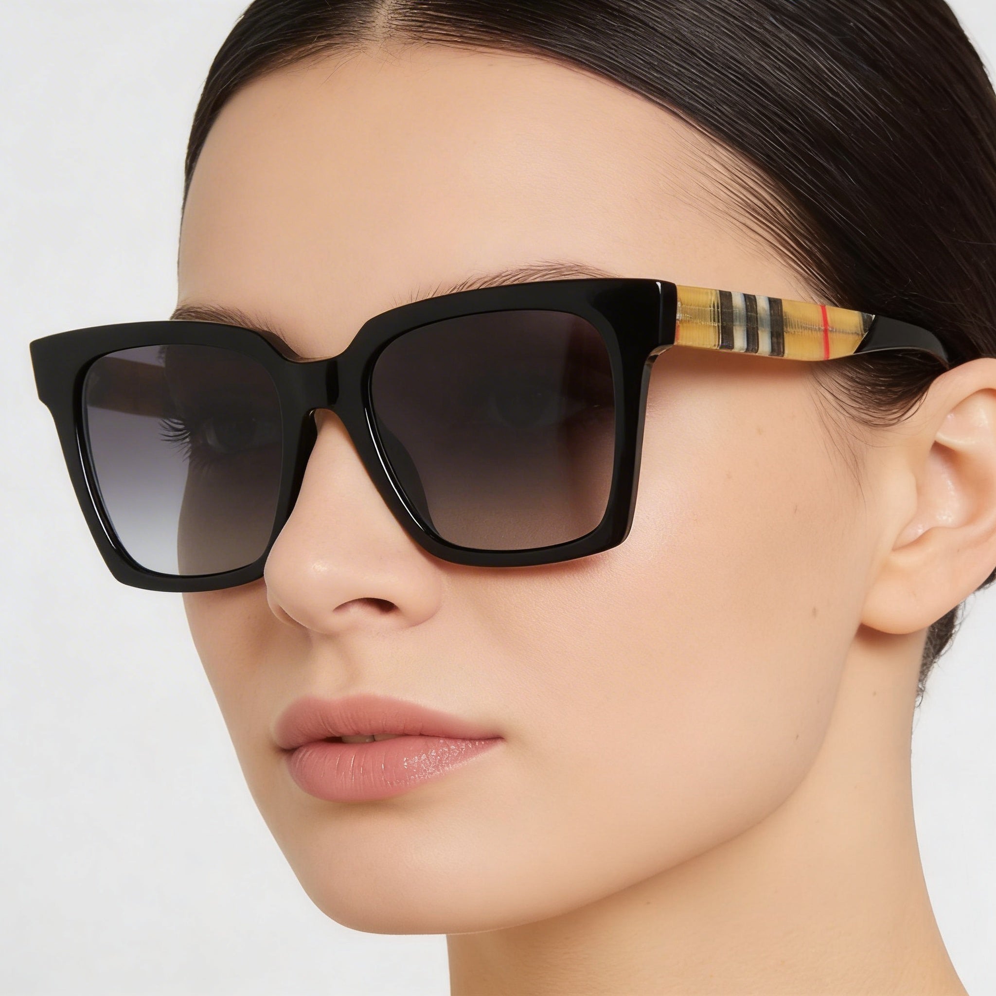 Burberry Be4335 Maple Women's Composite Black Gray Gradient UV Protected Non-Polarized 53mm Sunglasses, Photo 4
