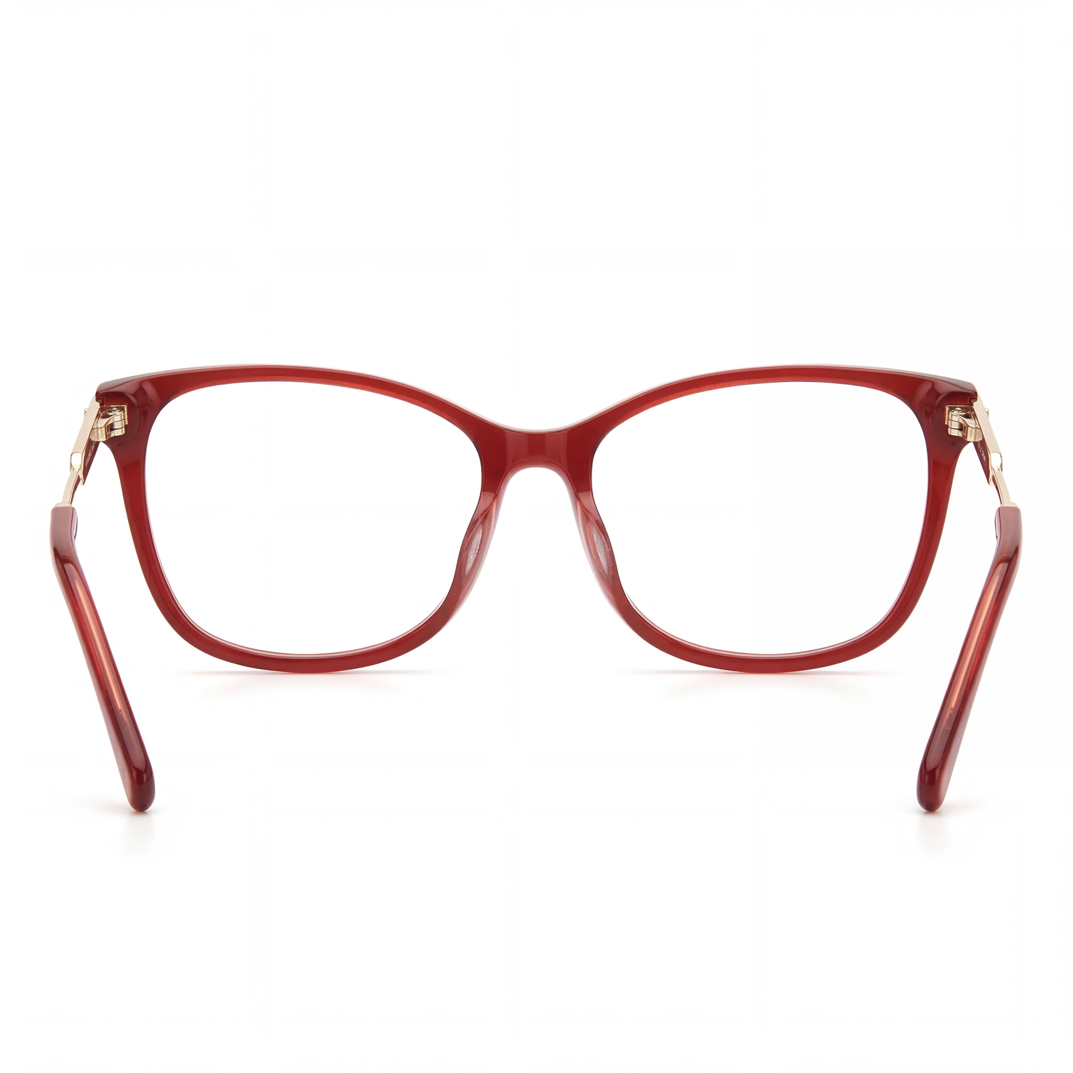 kate spade new york Gafas clásicas de mujer, marco de acetato rojo burdeos, policarbonato no graduado 53mm, Photo 3