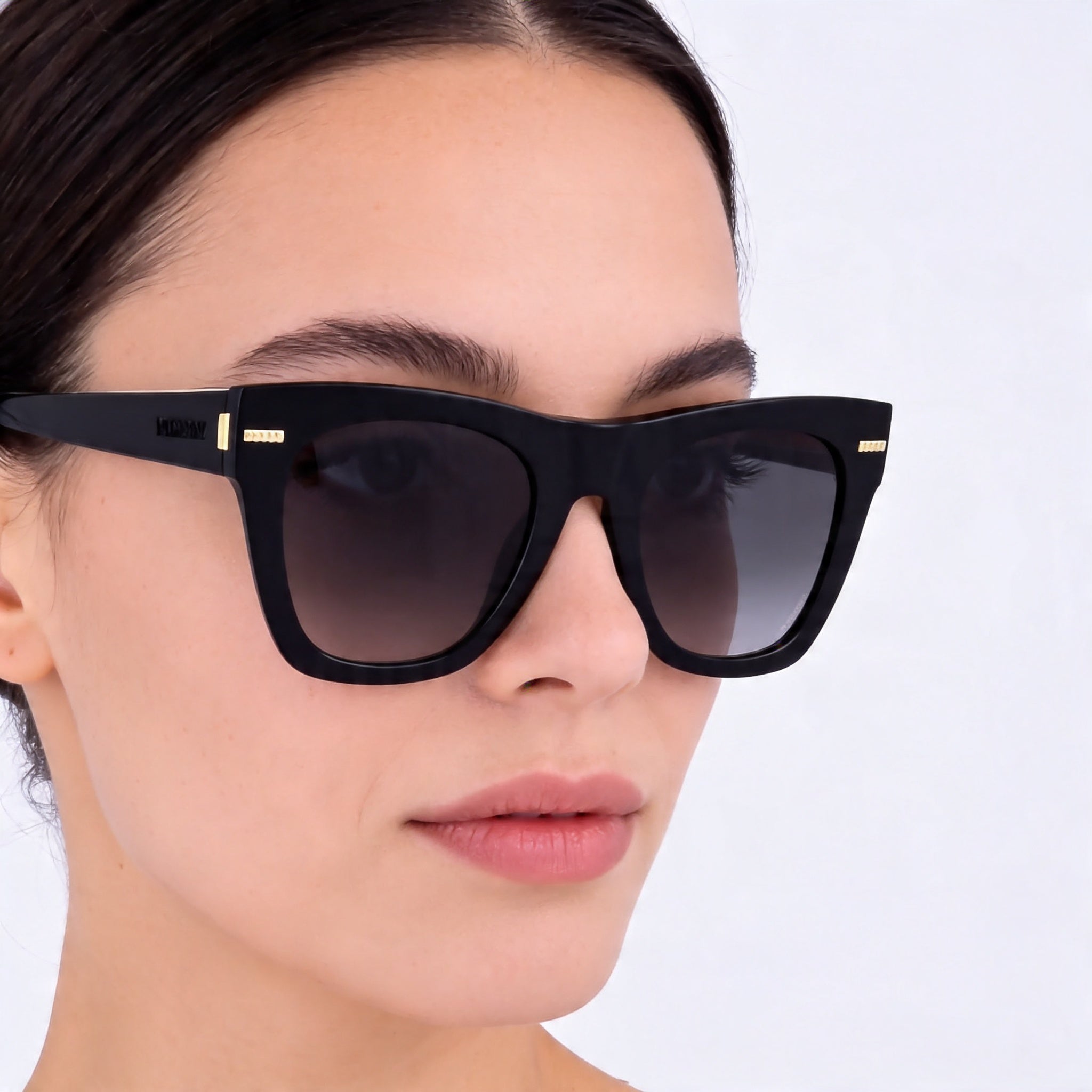 M Missoni MIS 0069/S Women's Black Acetate Square Frame Dark Grey Shaded Polycarbonate UV Protected Sunglasses 51mm, Photo 5