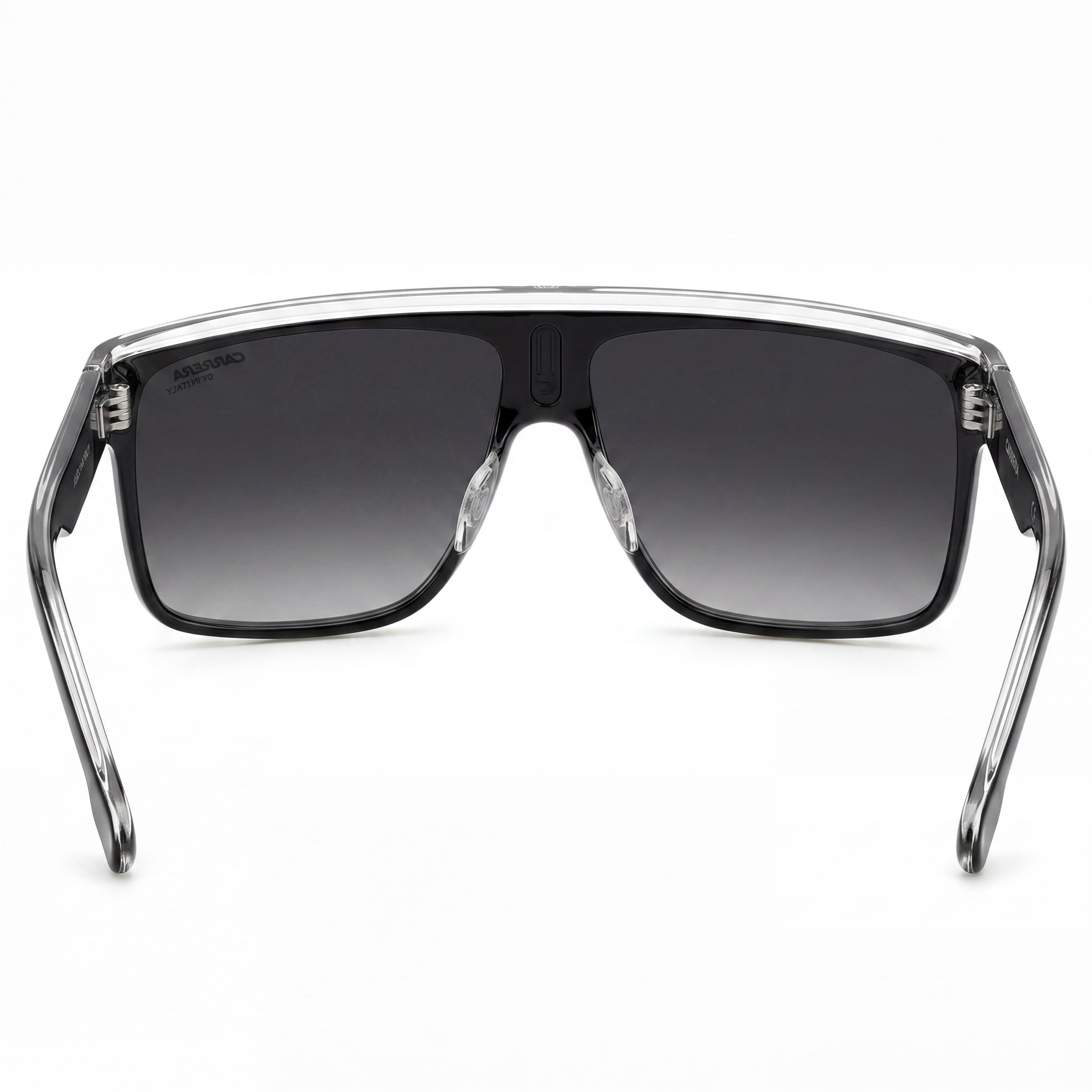 Carrera 22/N Unisex Black White Grey Shaded Polyamide Wraparound UV Protection Sunglasses 63mm, Photo 4