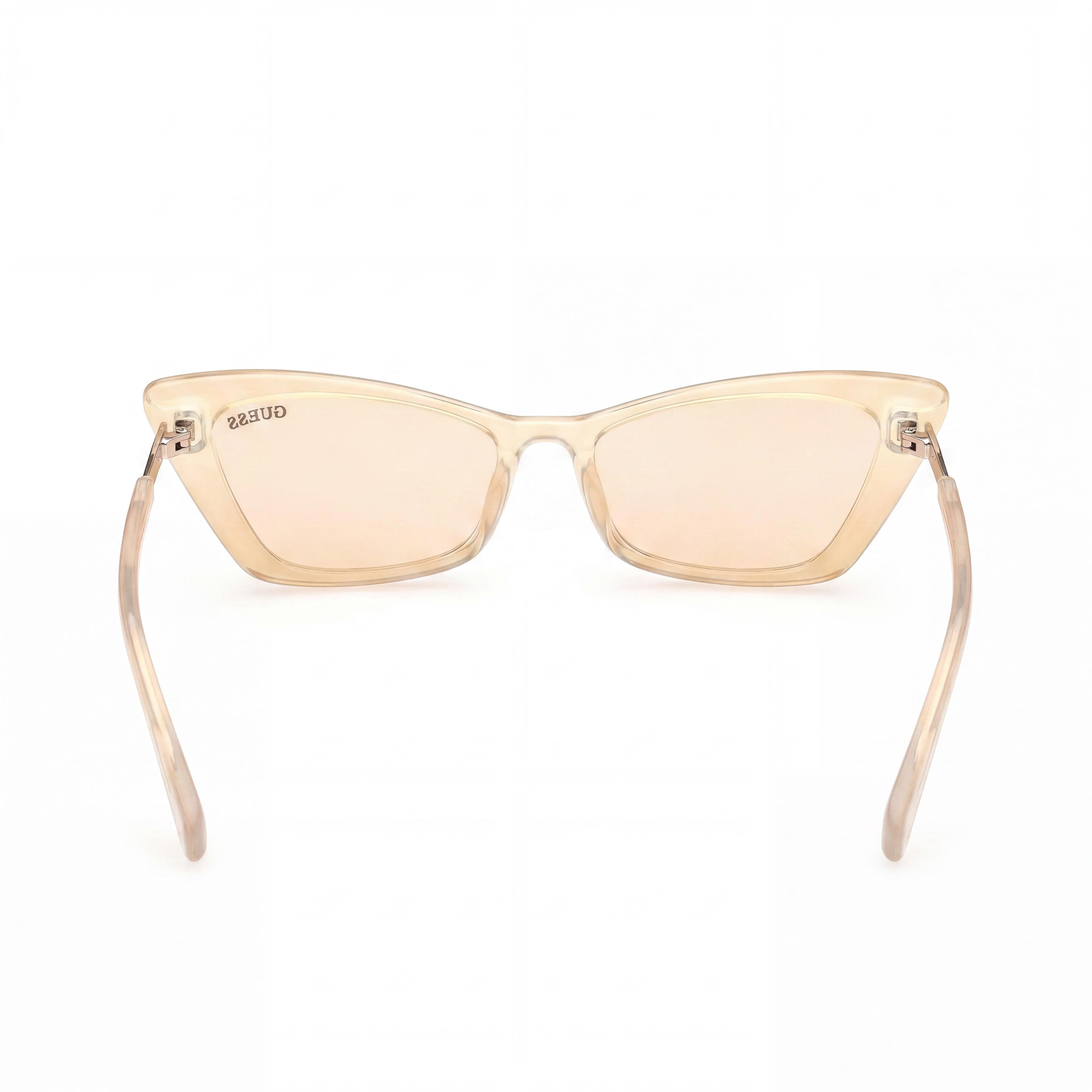 GUESS GU8229 Shiny Beige Brown Injected Cat Eye Women's UV Protection Non-Polarized Sunglasses 53mm, Photo 4