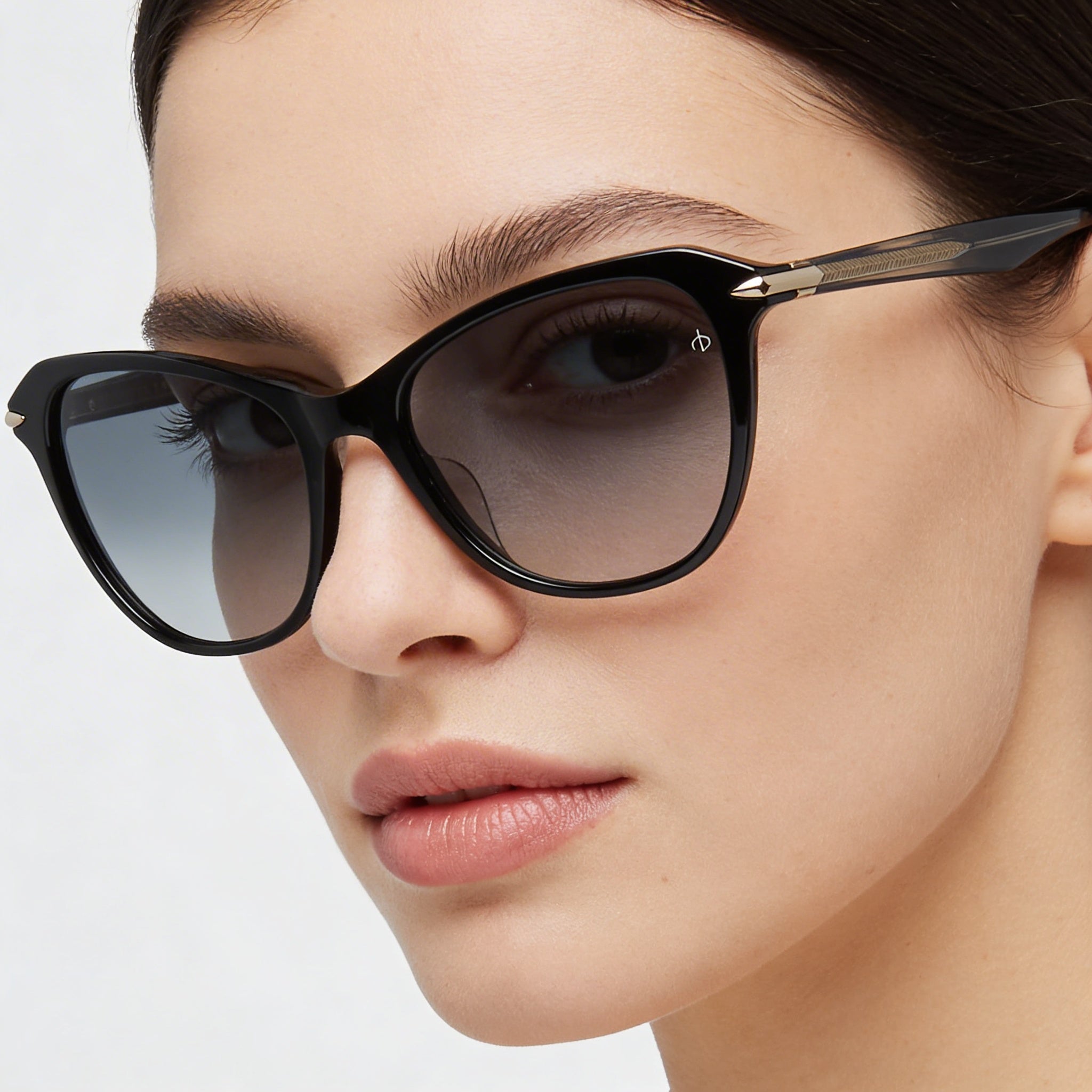Gafas de sol modernas Rag & Bone para mujer, de acetato negro, con montura completa, estilo ojo de gato y mariposa, con lentes de policarbonato de 55 mm, Photo 3