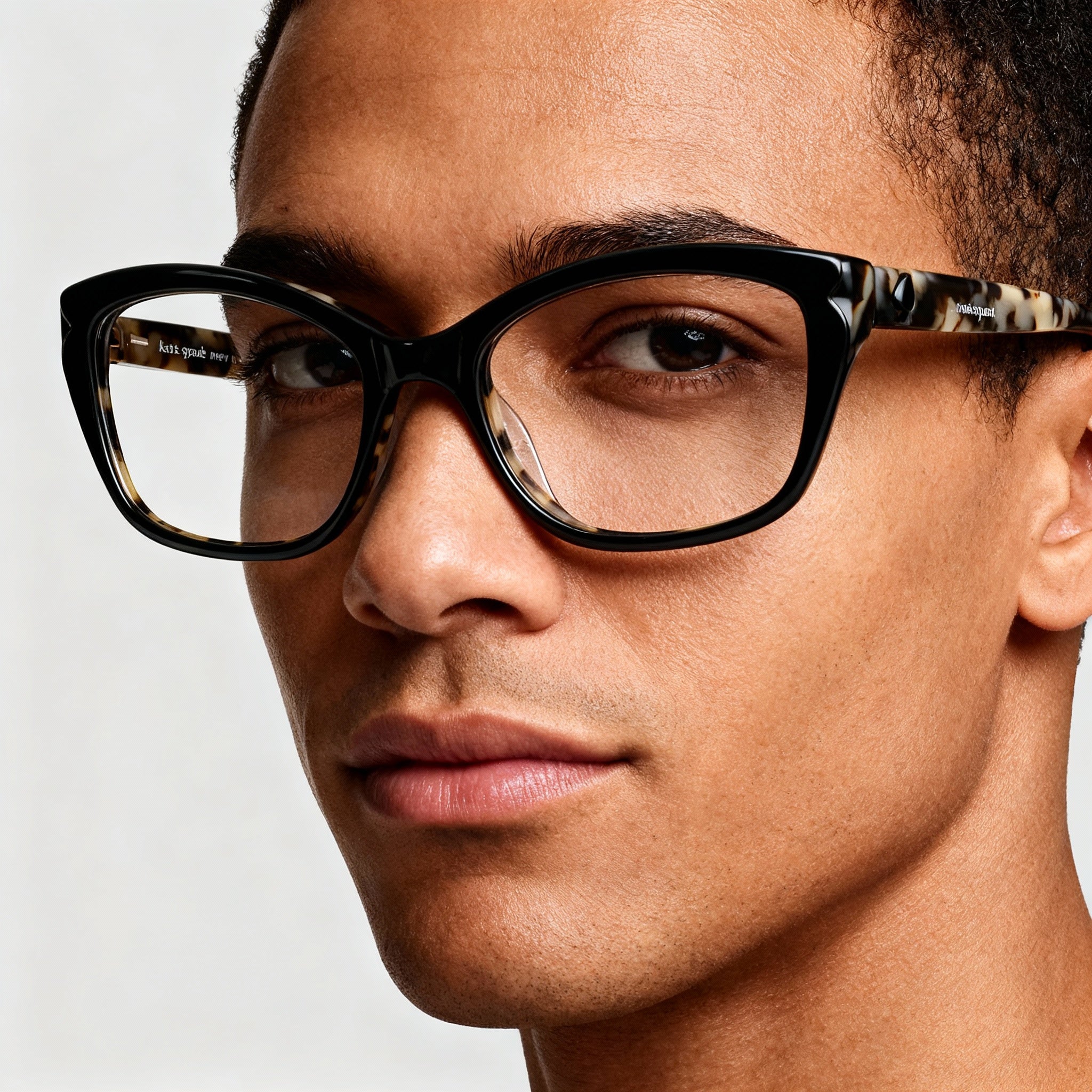 kate spade new york ARABEL TCB Unisex Black White Havana Acetate Cat Eye Modern Eyeglasses 51mm, Photo 4