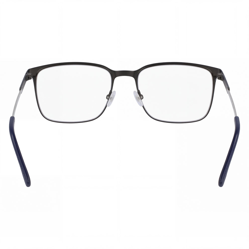 Lacoste Casual Men's Ophthalmic Eyeglasses with Matte Dark Grey Frame and Transparent Plastic Lenses 55mm