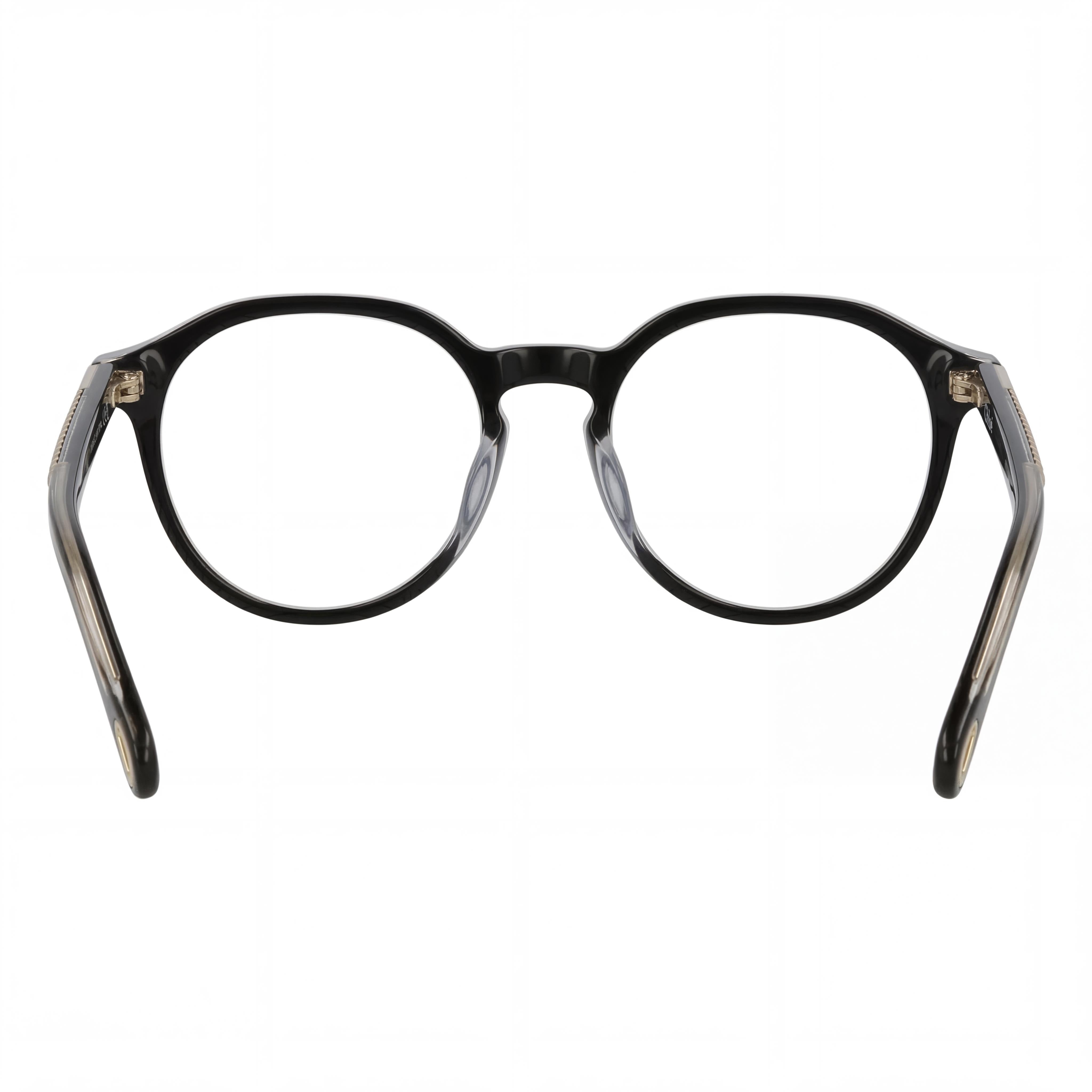 Montura de gafas ópticas redondas/ovaladas de acetato biológico transparente negro para mujer Chloe Ch0012o-007 de 50 mm, Photo 2
