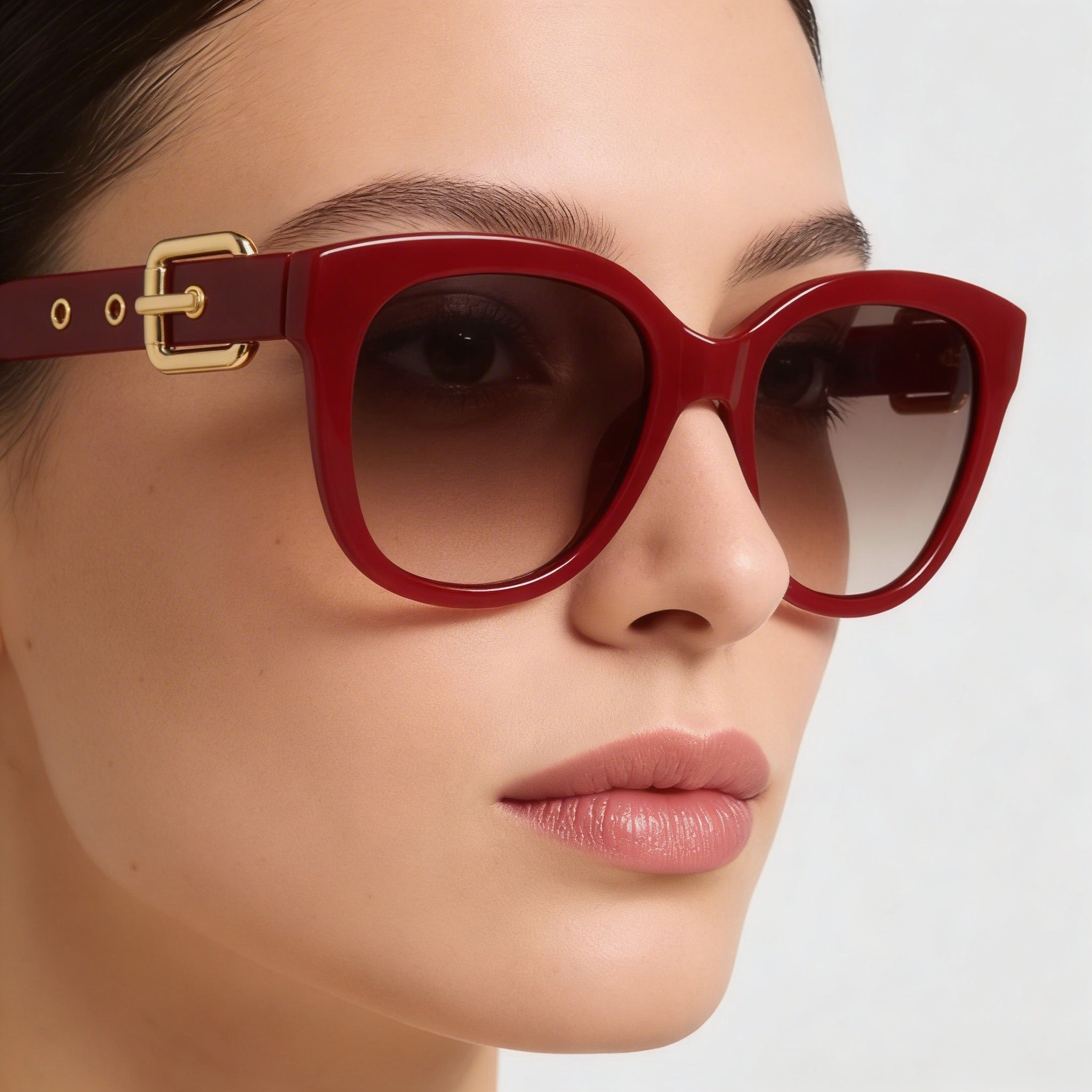 Moschino Casual Women's Cellulose Propionate Frame UV Protected Sunglasses, Brown Shaded Lenses 54mm, Photo 3