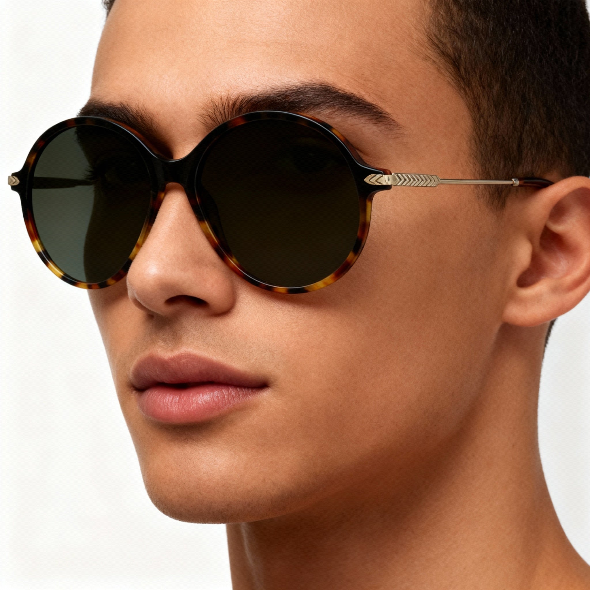 Victoria Beckham Classic Unisex Acetate Sunglasses Dark Havana Fade Frame Green Lenses UV Protection 58mm, Photo 4