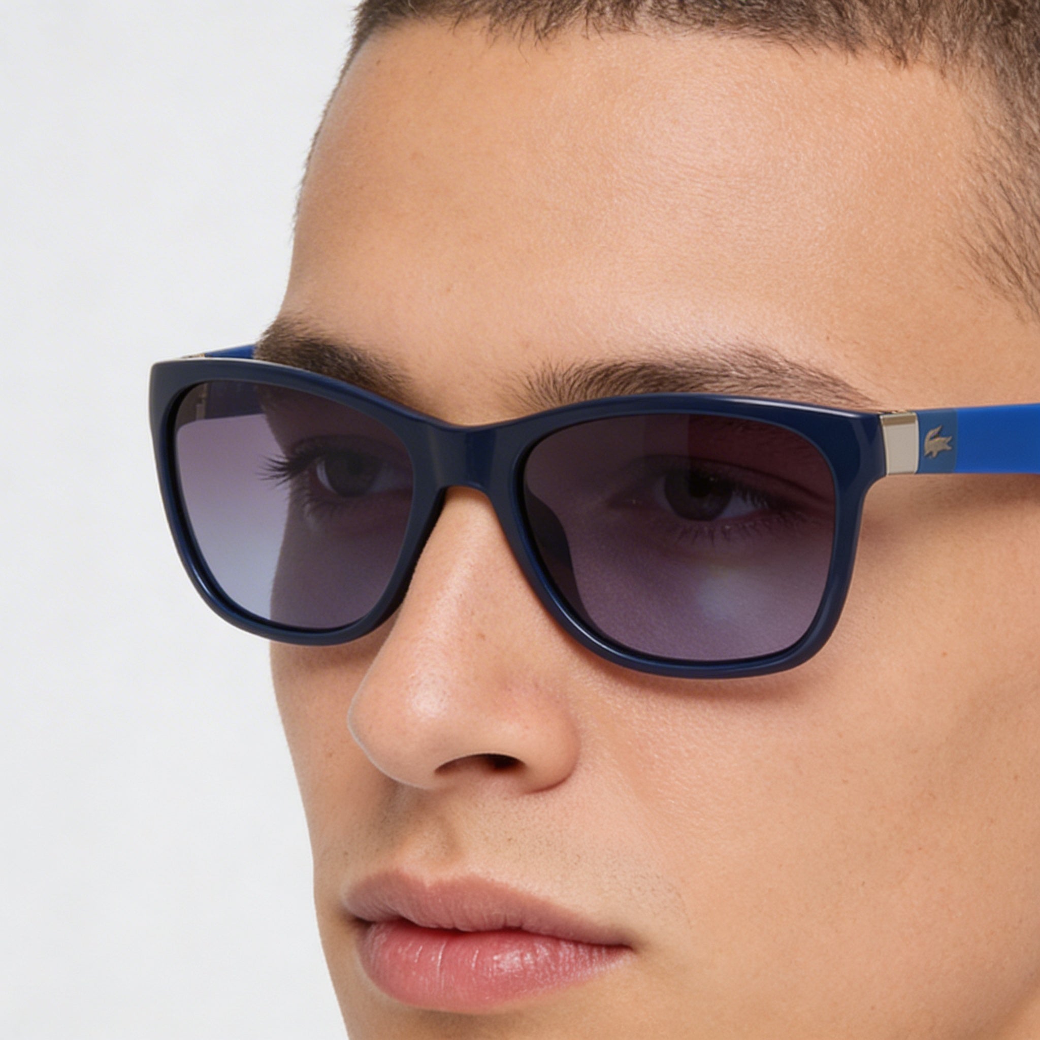 Lacoste Wayfarer Unisex Blue Acetate Frame Blue Polycarbonate Lens UV Protection Sunglasses 54-18-140mm, Photo 4