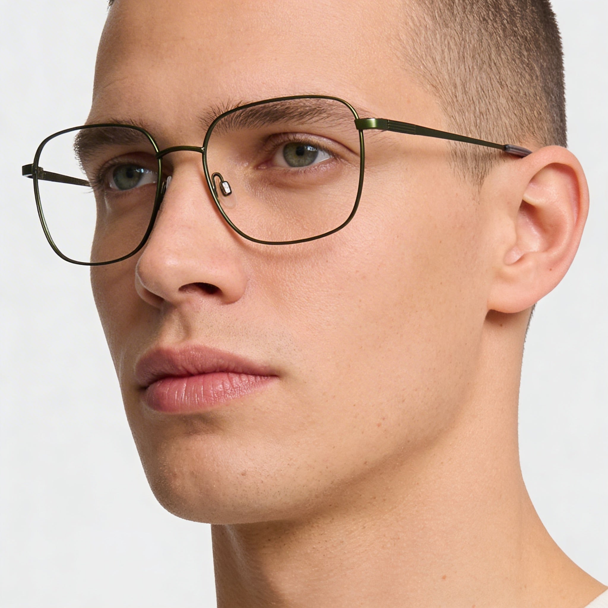 Flexon H6070 Men's Eyeglasses Matte Moss 53mm, Photo 4