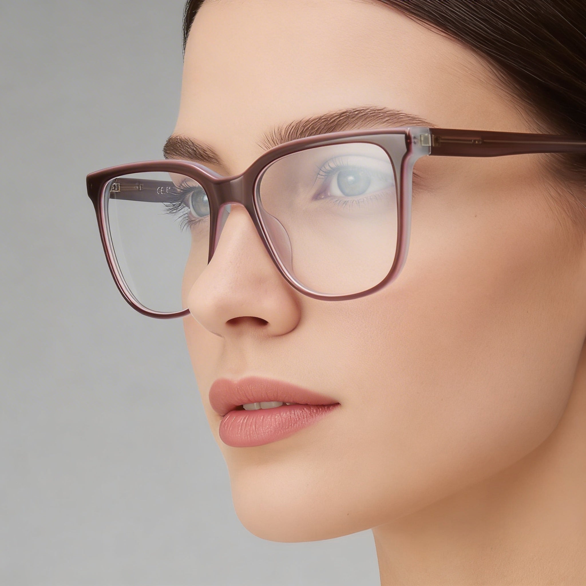 Nike Modern Women's Sunglasses with Milky French Grey Laminates Acetate Frame and Polycarbonate Lenses - 53mm, Photo 4
