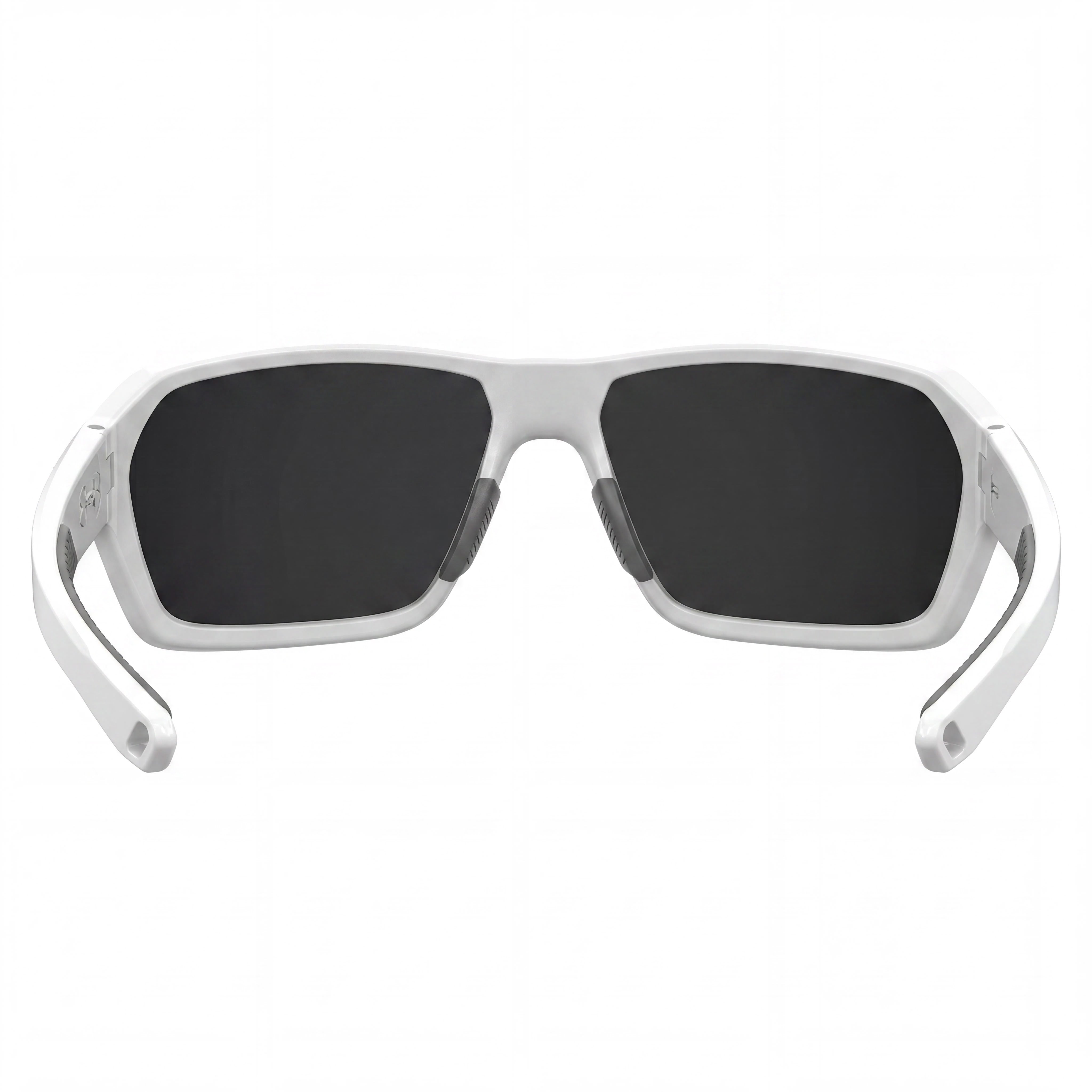 Gafas de sol unisex Under Armour UA Recon Square de acero inoxidable con protección UV, no polarizadas, blancas mate y azules, espejadas, 64 mm, Photo 4