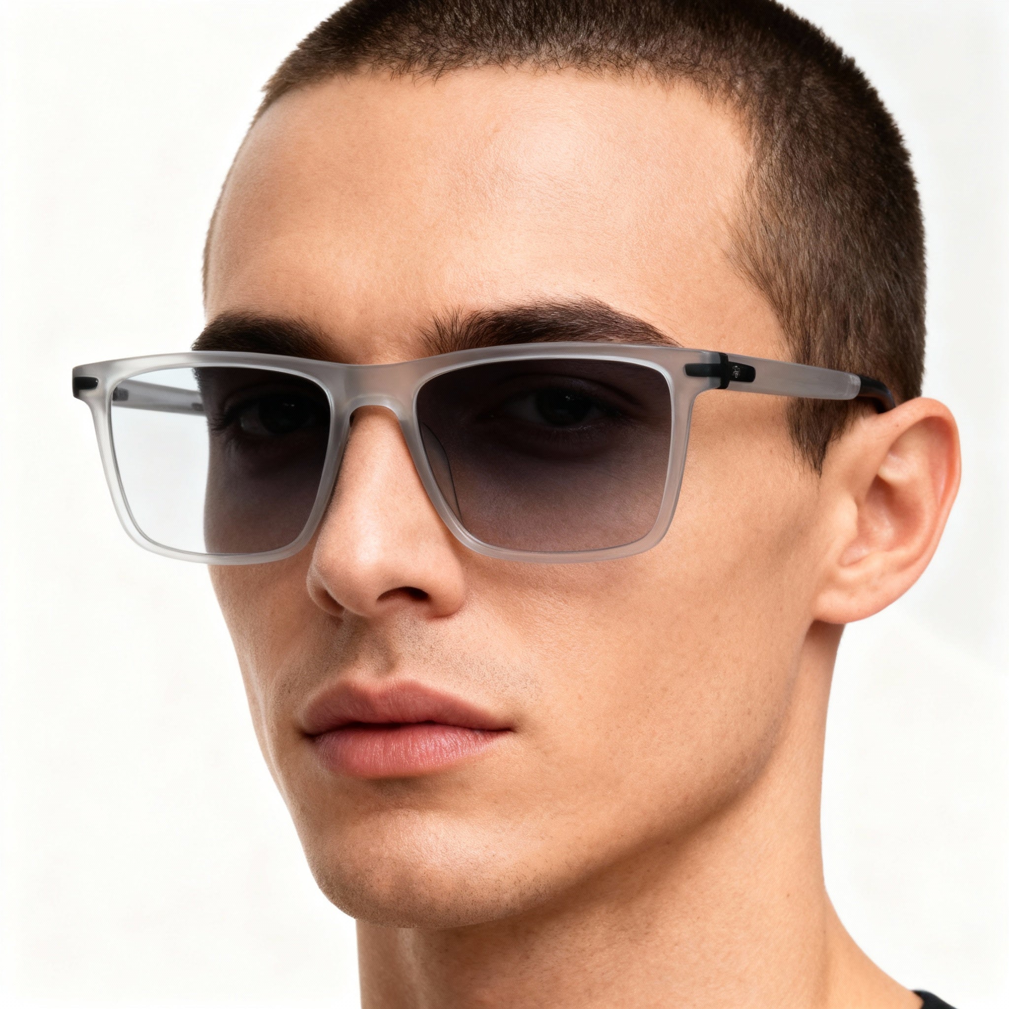 Harley-Davidson Eyewear Men's Plastic Rectangular Glasses, Matte Grey Frame, Multicoloured Lens, 17mm Bridge, 145mm Temple, Photo 5