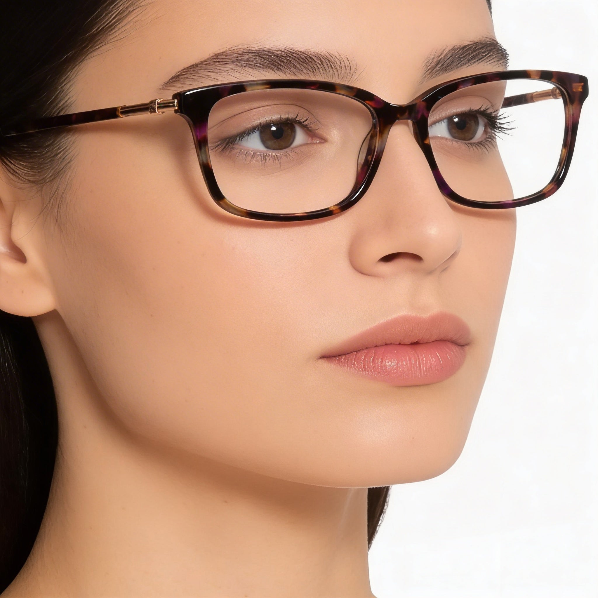 GUESS GU2907 Gafas de Mujer Casual Morado Montura de Plástico con Lentes Transparentes de Demostración, Aptas para Receta, 53mm, Photo 4