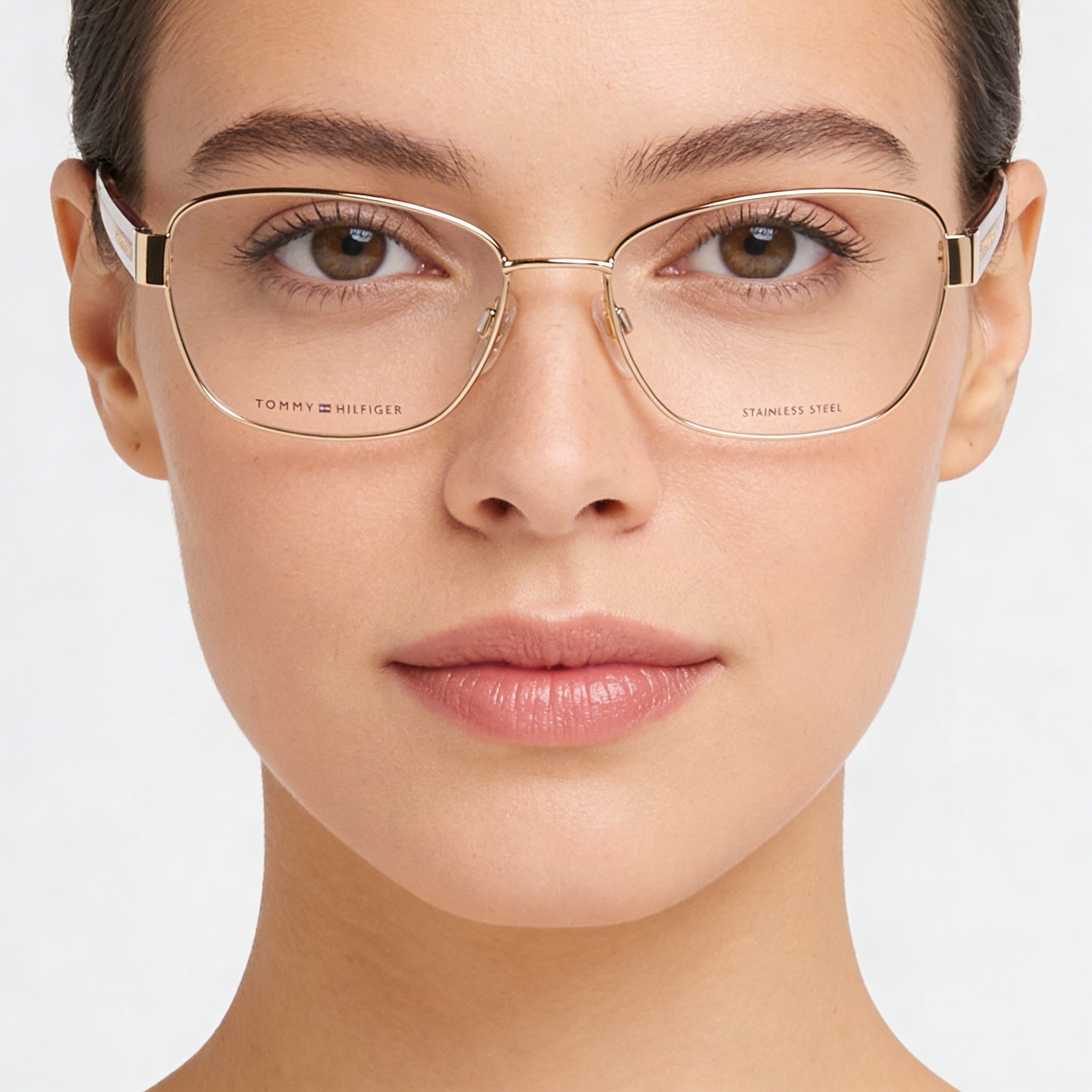 Gafas de Sol Tommy Hilfiger Modern para Mujer, Multicolor, de Aleación de Acero, Sin Polarizar, con Lentes de Policarbonato Dorado de 56mm, Photo 3