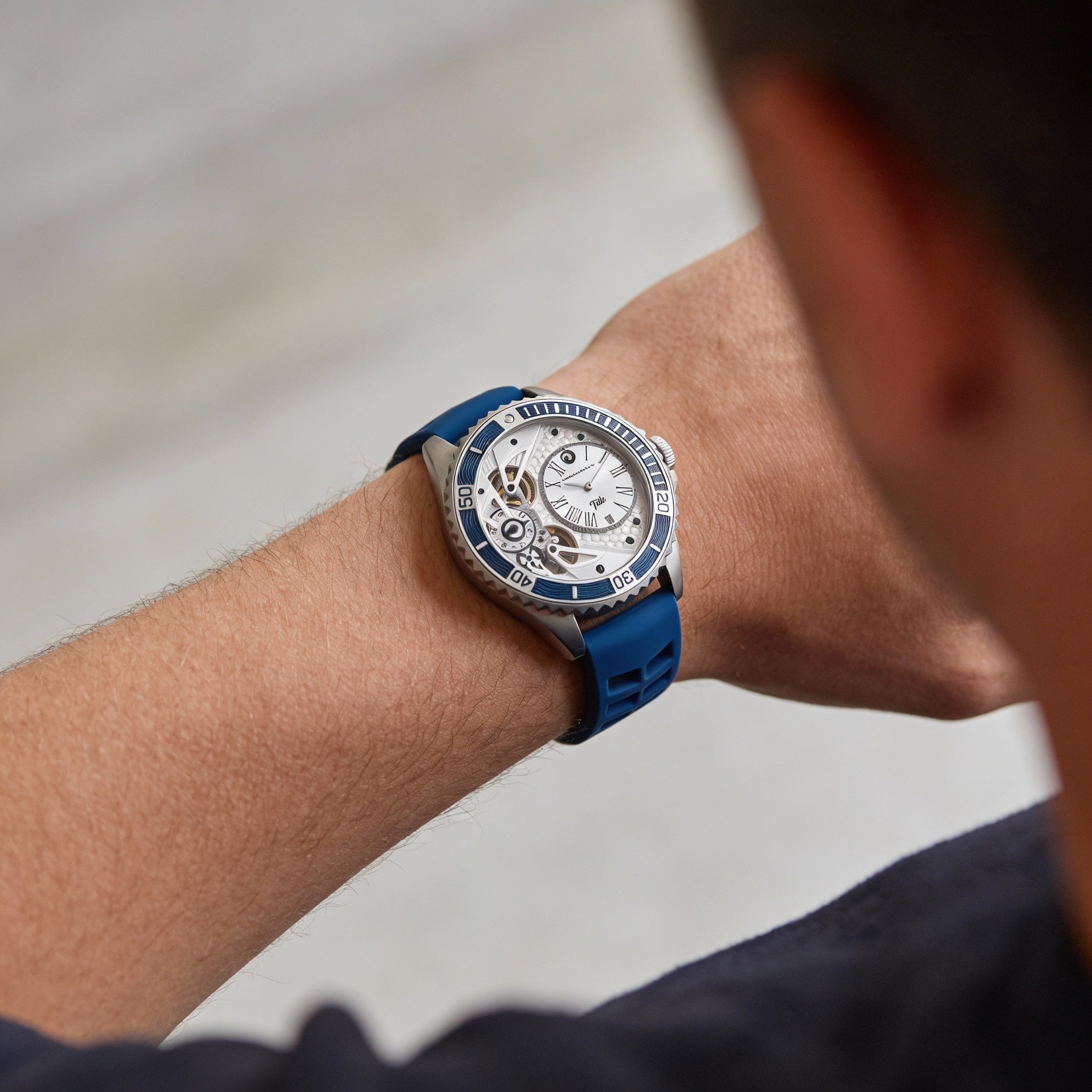 Reloj Oceanaut de cuarzo para hombre, tono plateado, con fecha, resistente al agua hasta 100 m y cristal mineral., Photo 4