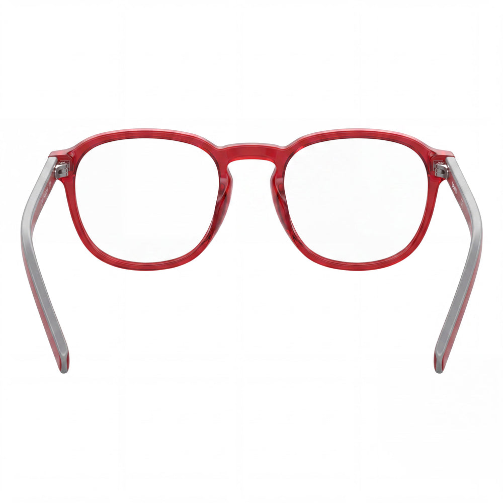 Montura de gafas graduadas Levi's Lv 1024 de plástico rojo para mujer, ancho del cristal 50mm, puente 20mm, patilla 145mm