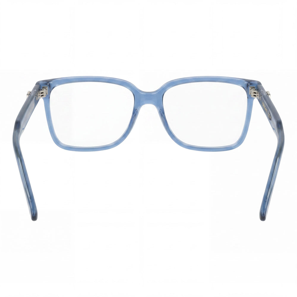 Ferragamo Men’s Casual SF3043E Ophthalmic Eyeglasses Transparent Blue Frame (Acetate or Metal) 57-16-145
