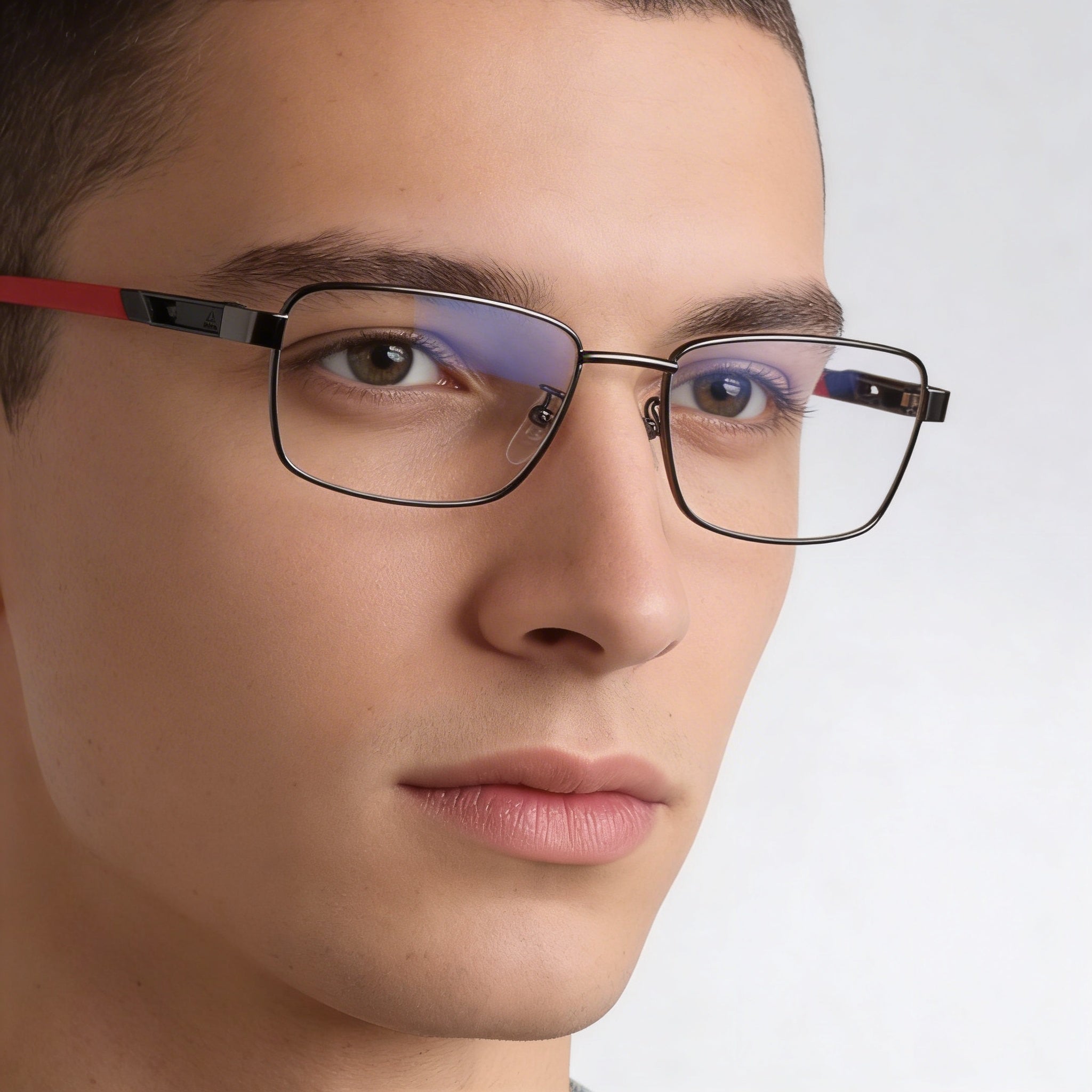Gafas Adidas Sp5025 para hombre, montura metálica en color plomo mate, lentes de policarbonato transparentes 55-17-140, Photo 4