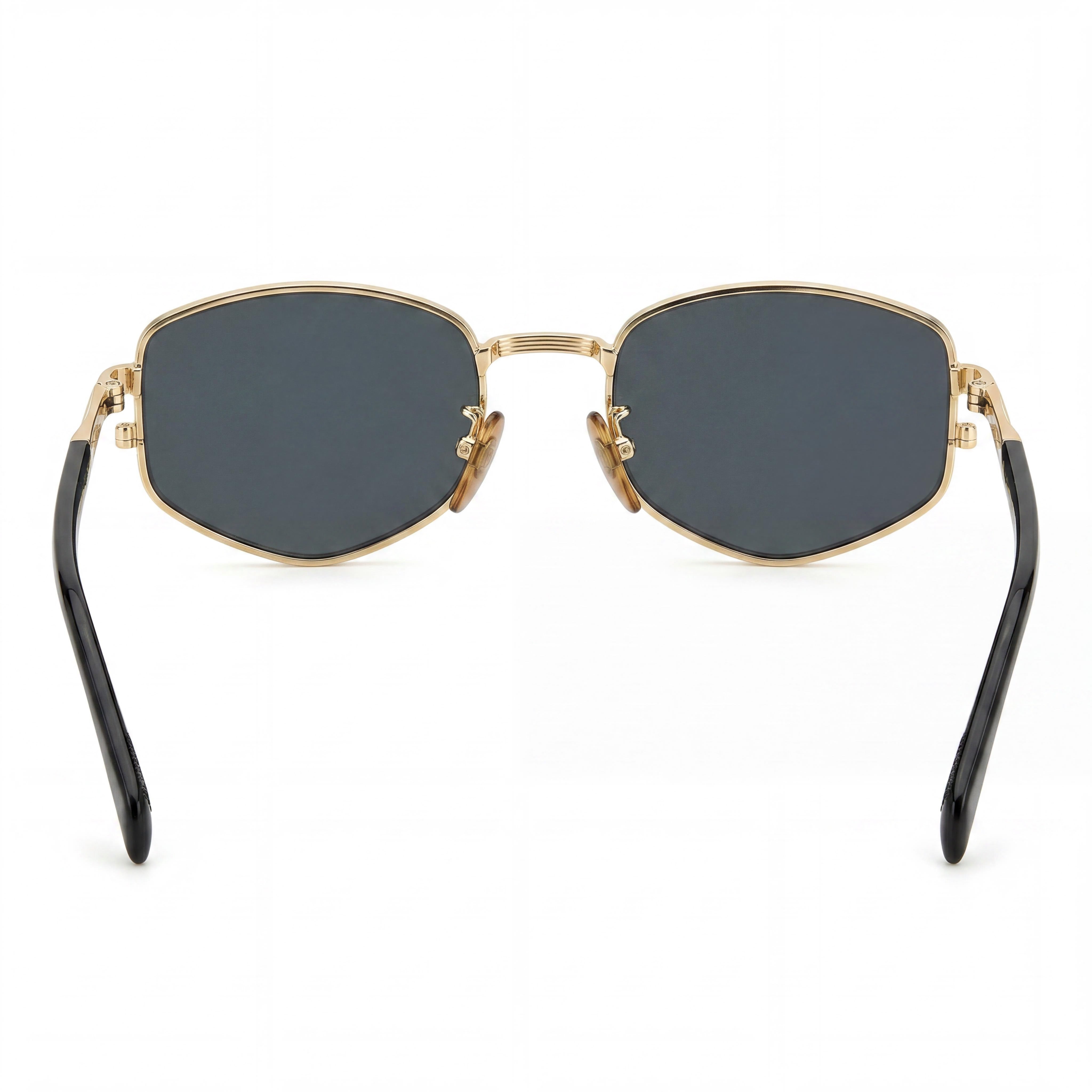 David Beckham DB 1129/S Men's Rectangular Gold Dark Grey Frame Gold Black Lens Polycarbonate 100% UV Protection 52mm, Photo 4