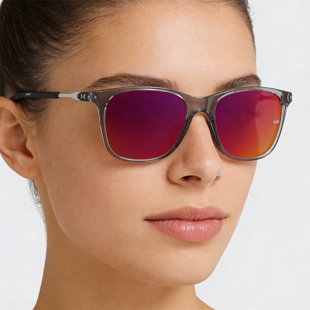 Under Armour Classic Women's Crystal Grey Polyamide Sunglasses with Crystal Grey Lenses UV Protection 54mm