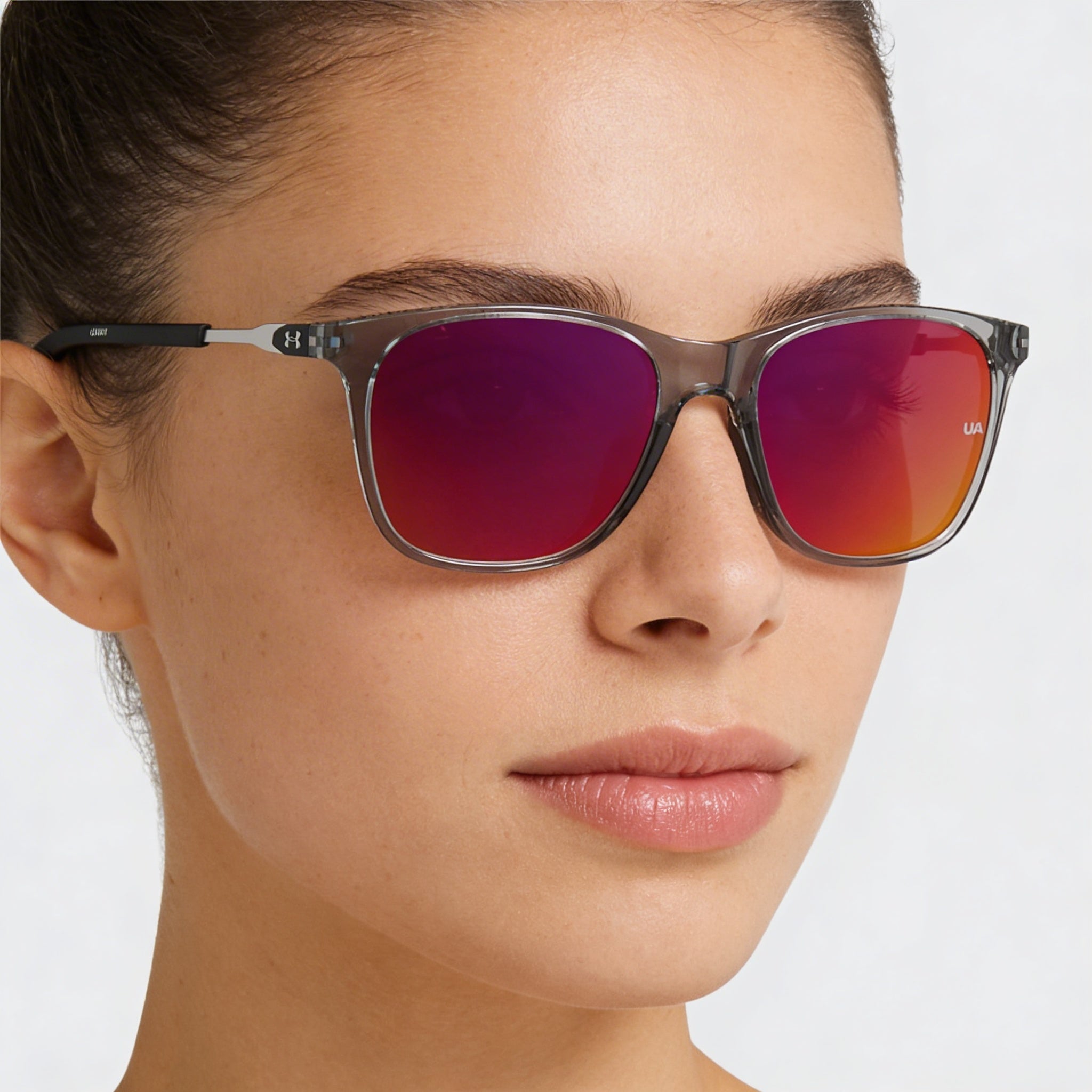 Under Armour Classic Women's Crystal Grey Polyamide Sunglasses with Crystal Grey Lenses UV Protection 54mm, Photo 3