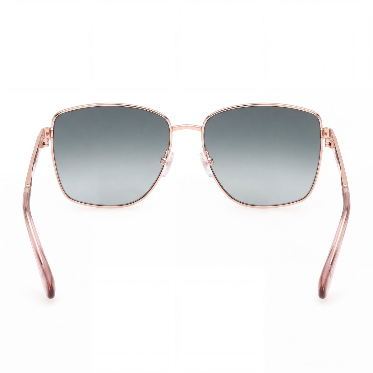 Max & Co. Modern Women's Metal Sunglasses, Shiny Pink Gold Frame, Gradient Green Lenses 57, Photo 3
