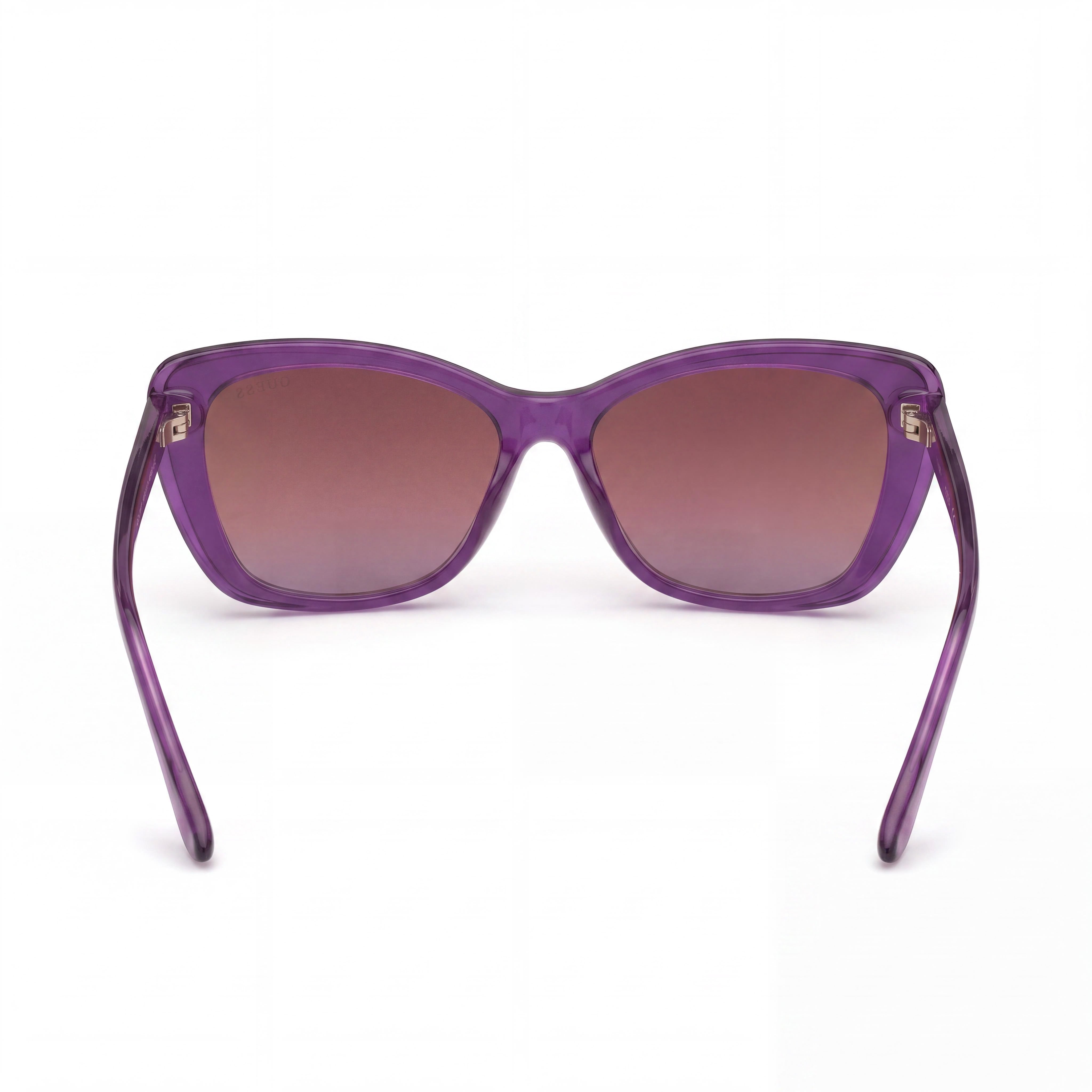 GUESS geometric gu777483z55 Gafas de sol polarizadas de plástico morado para mujer con protección UV y efecto espejo degradado morado de 55 mm, Photo 3