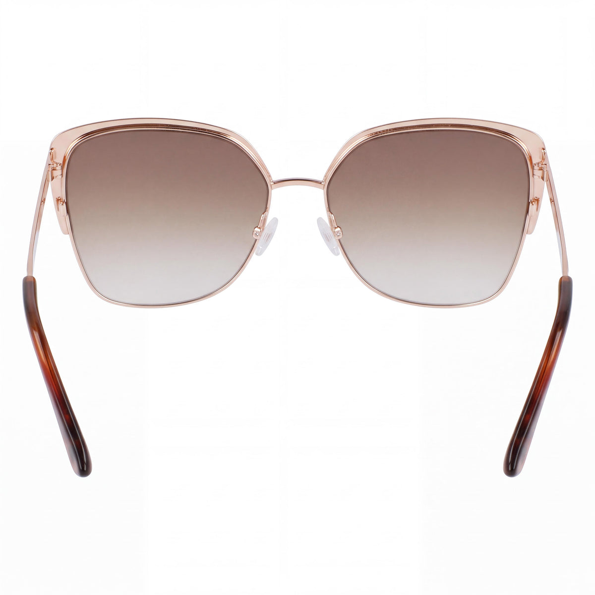 Gafas de Sol de Mujer Anne Klein Ak7080 Merlot Marrón Gradiente Metal Protección UV Lente 56mm, Photo 4