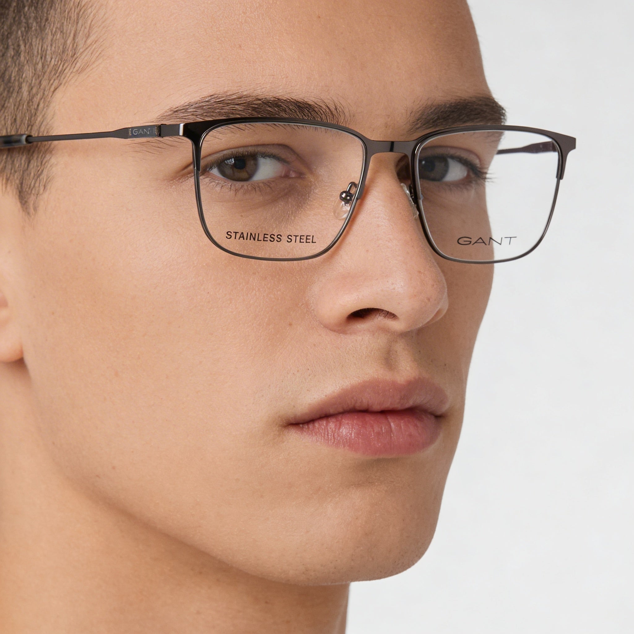 GANT Ga3241 Gafas Unisex con Montura de Acero Inoxidable en Níquel Oscuro Anticuado Mate - 53mm, Photo 4